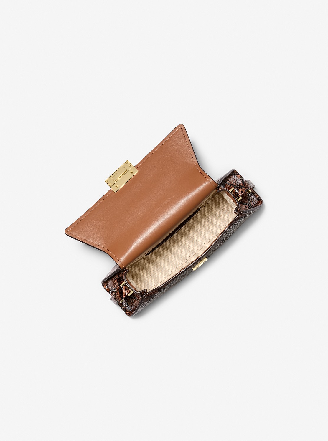 LUDLOW スネークエンボス レザー ショルダー ミディアム