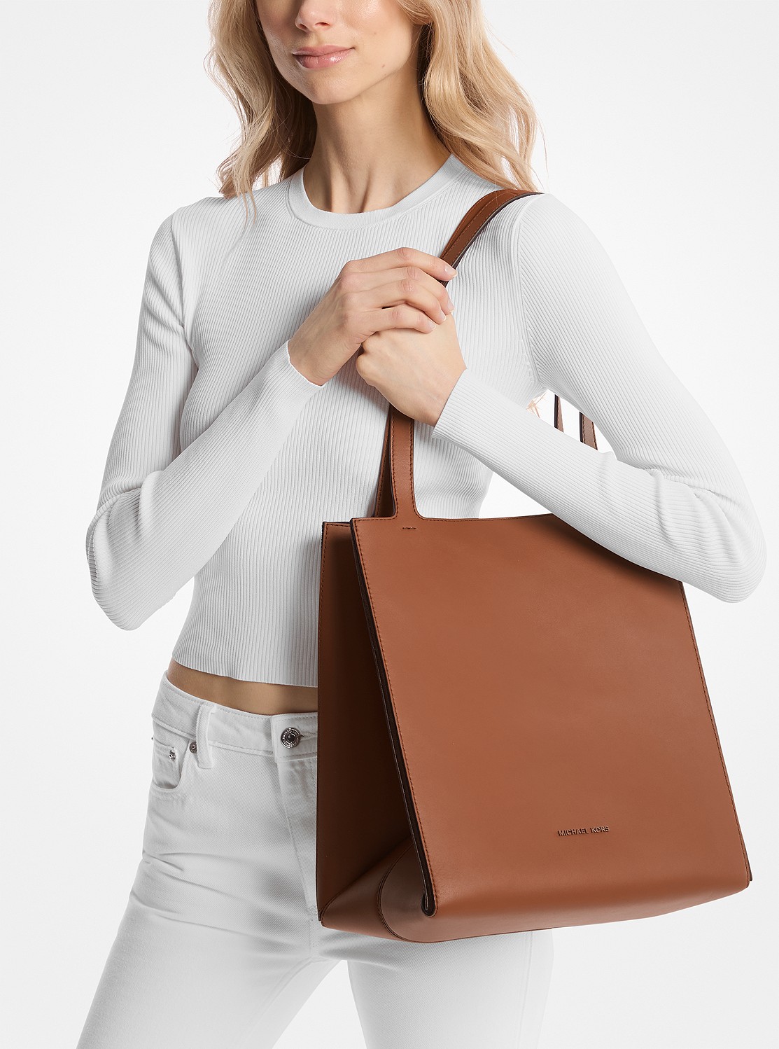 【新品】マイケルコース 30F4T9JT3L バッグ トートバッグ MICHAEL KORS JORDI レザー ラージ トート 肩掛け A4対応 アウトレット レディース 公式アウトレット】JORDI レザー トート ラージ - トートバッグ
