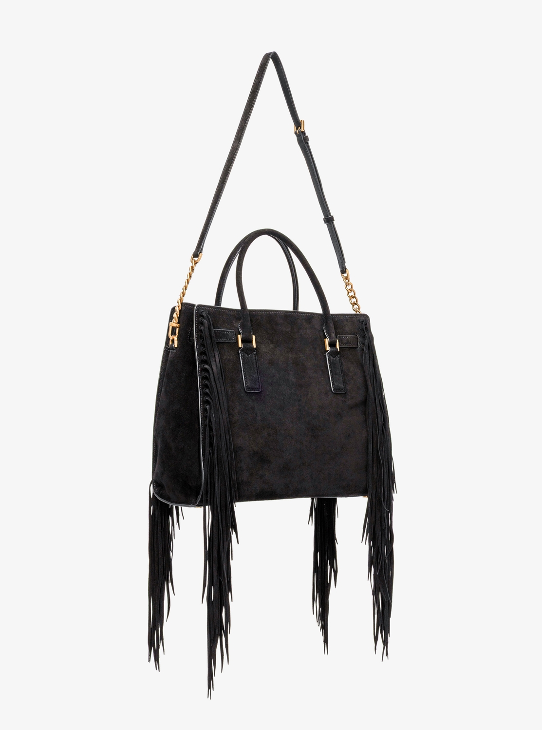 HAMILTON MODERNE フリンジ スエード サッチェル ラージ