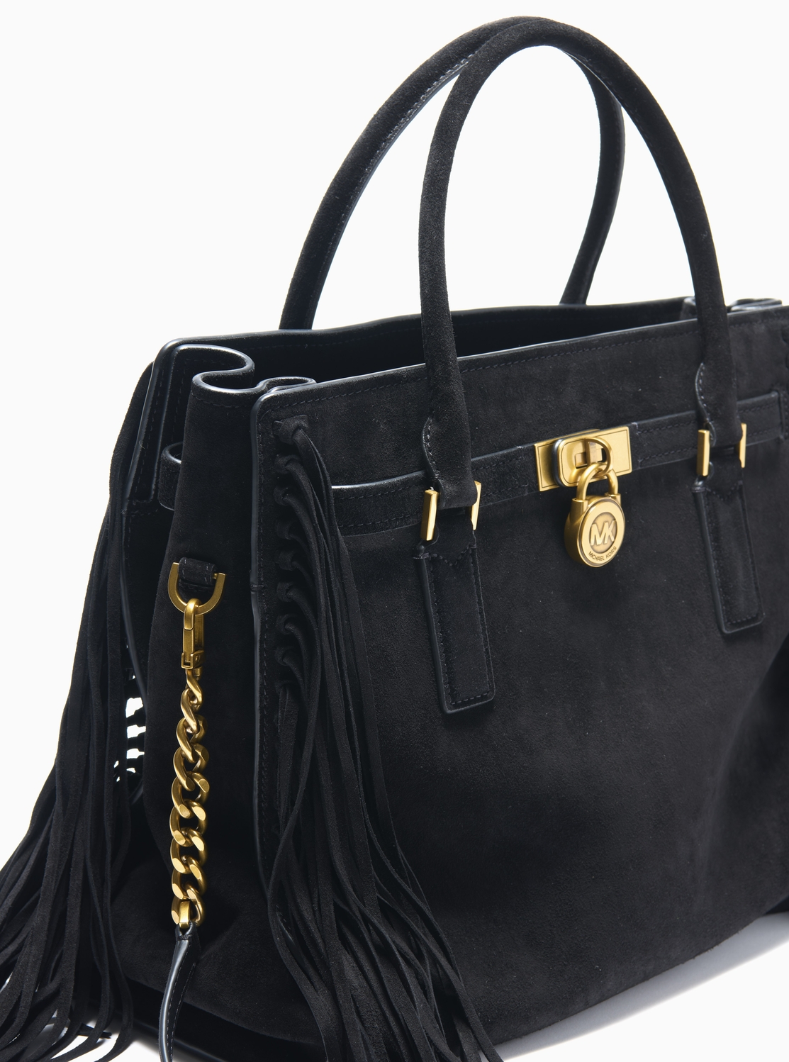 HAMILTON MODERNE フリンジ スエード サッチェル ラージ