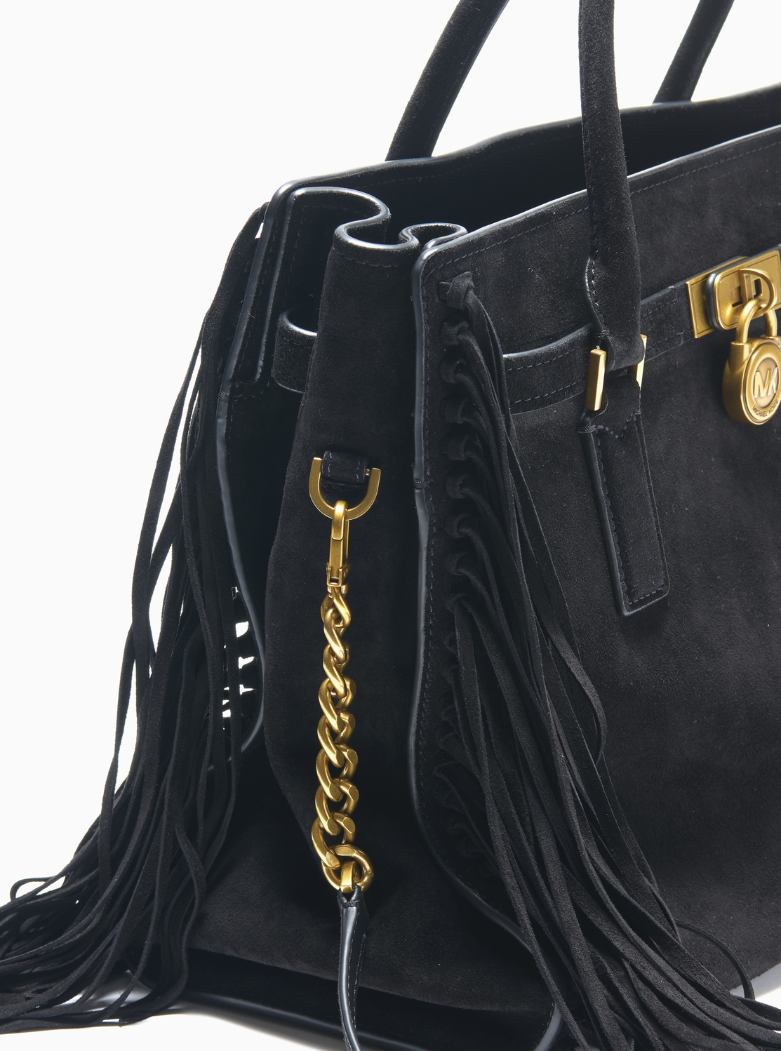 HAMILTON MODERNE フリンジ スエード サッチェル ラージ