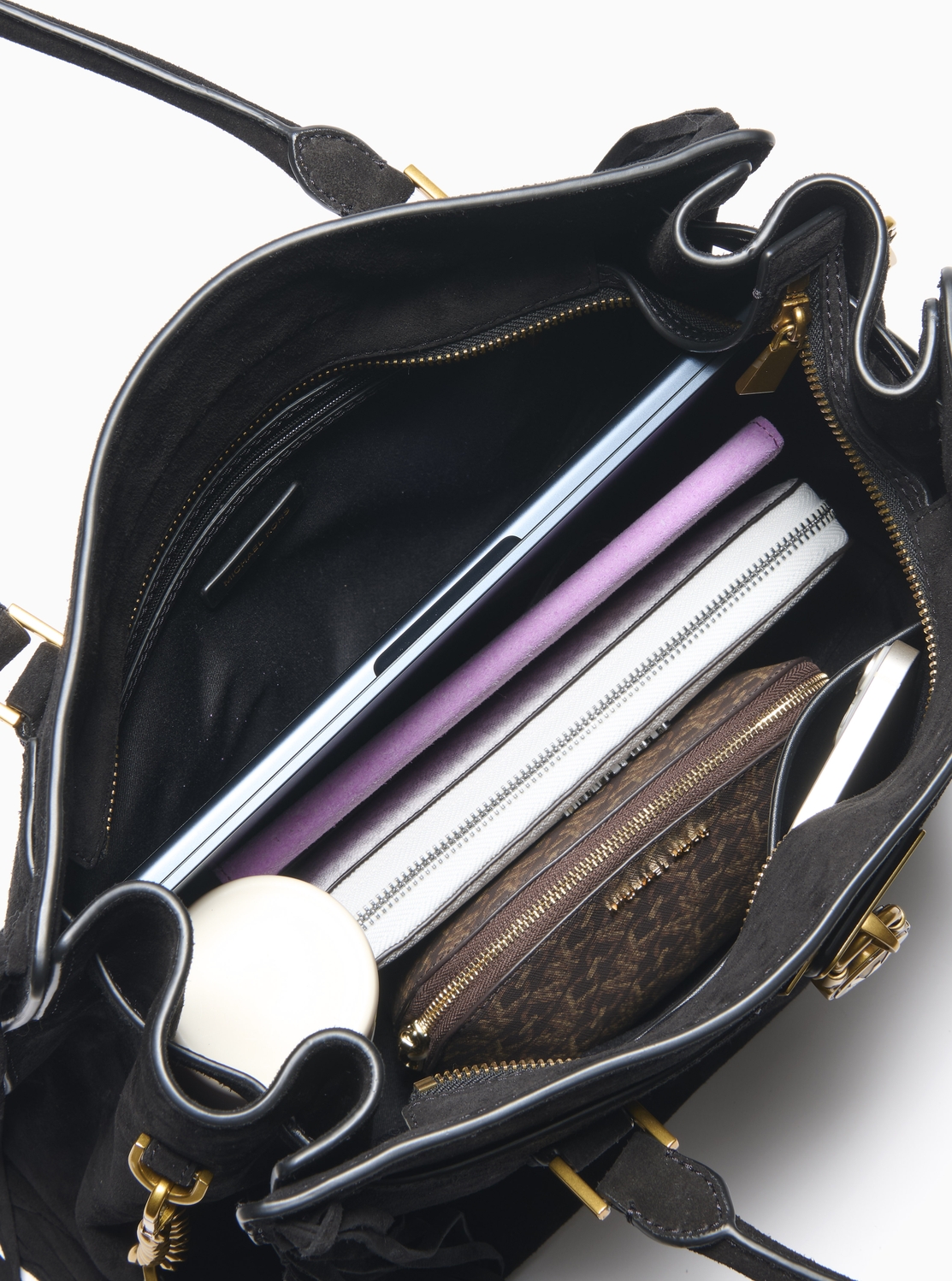 HAMILTON MODERNE フリンジ スエード サッチェル ラージ