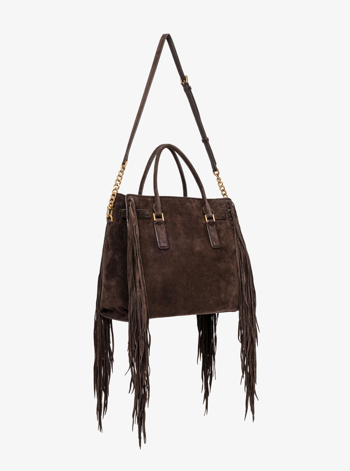 HAMILTON MODERNE フリンジ スエード サッチェル ラージ