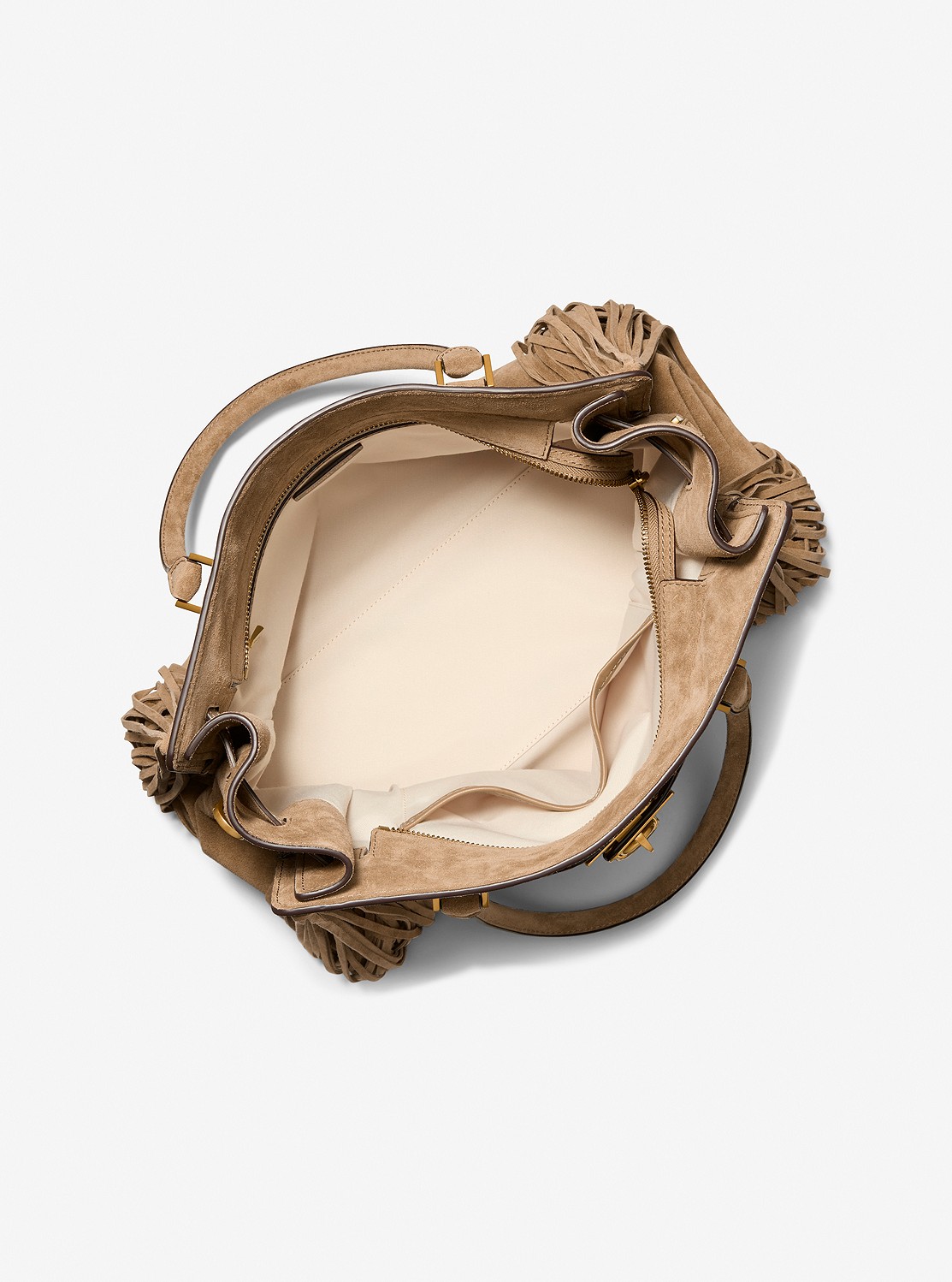 HAMILTON MODERNE フリンジ スエード サッチェル ラージ