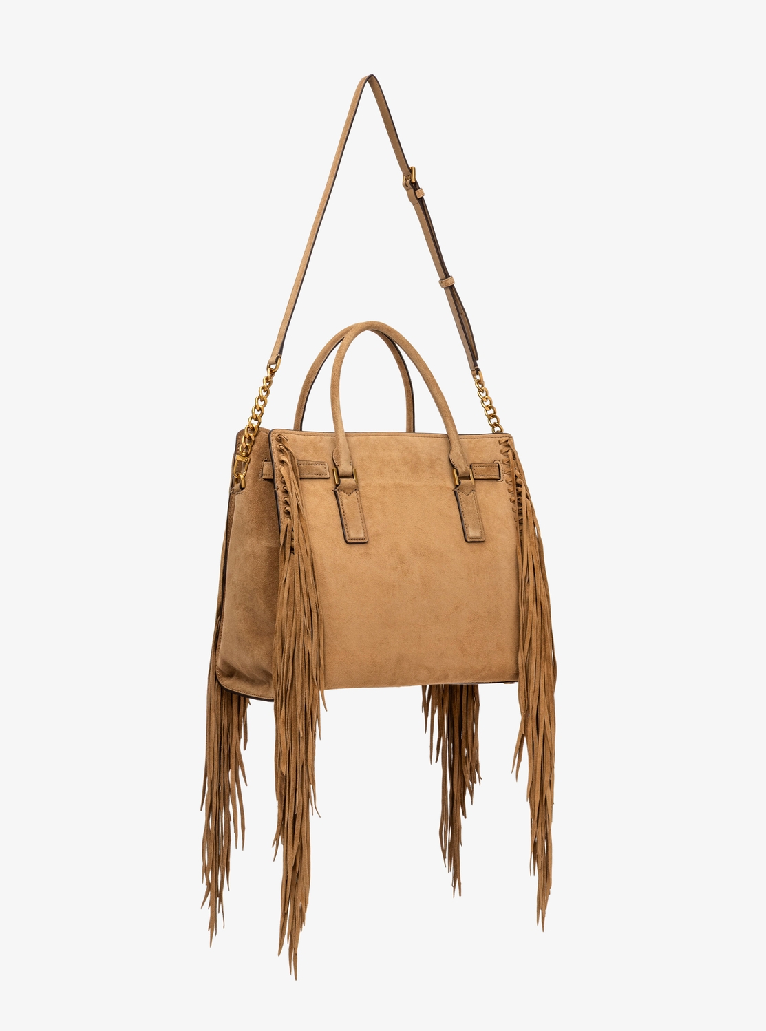 HAMILTON MODERNE フリンジ スエード サッチェル ラージ