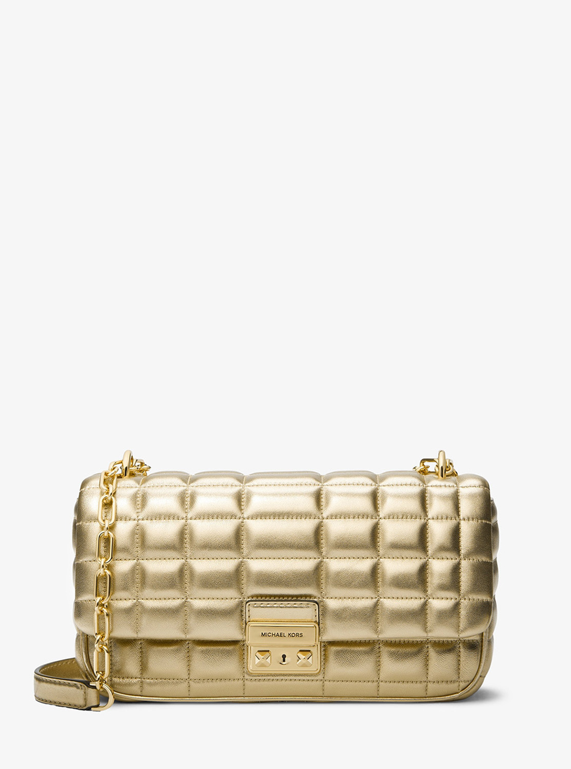 公式アウトレット】TRIBECA メタリック キルテッドレザー ショルダー