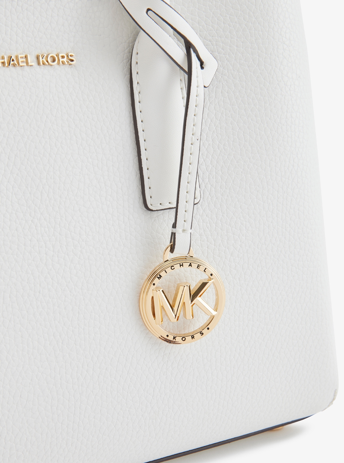 MICHAEL KORS マイケルコース　ペブルレザー　ホワイト 公式アウトレット】RUTHIE ペブルレザー サッチェル スモール