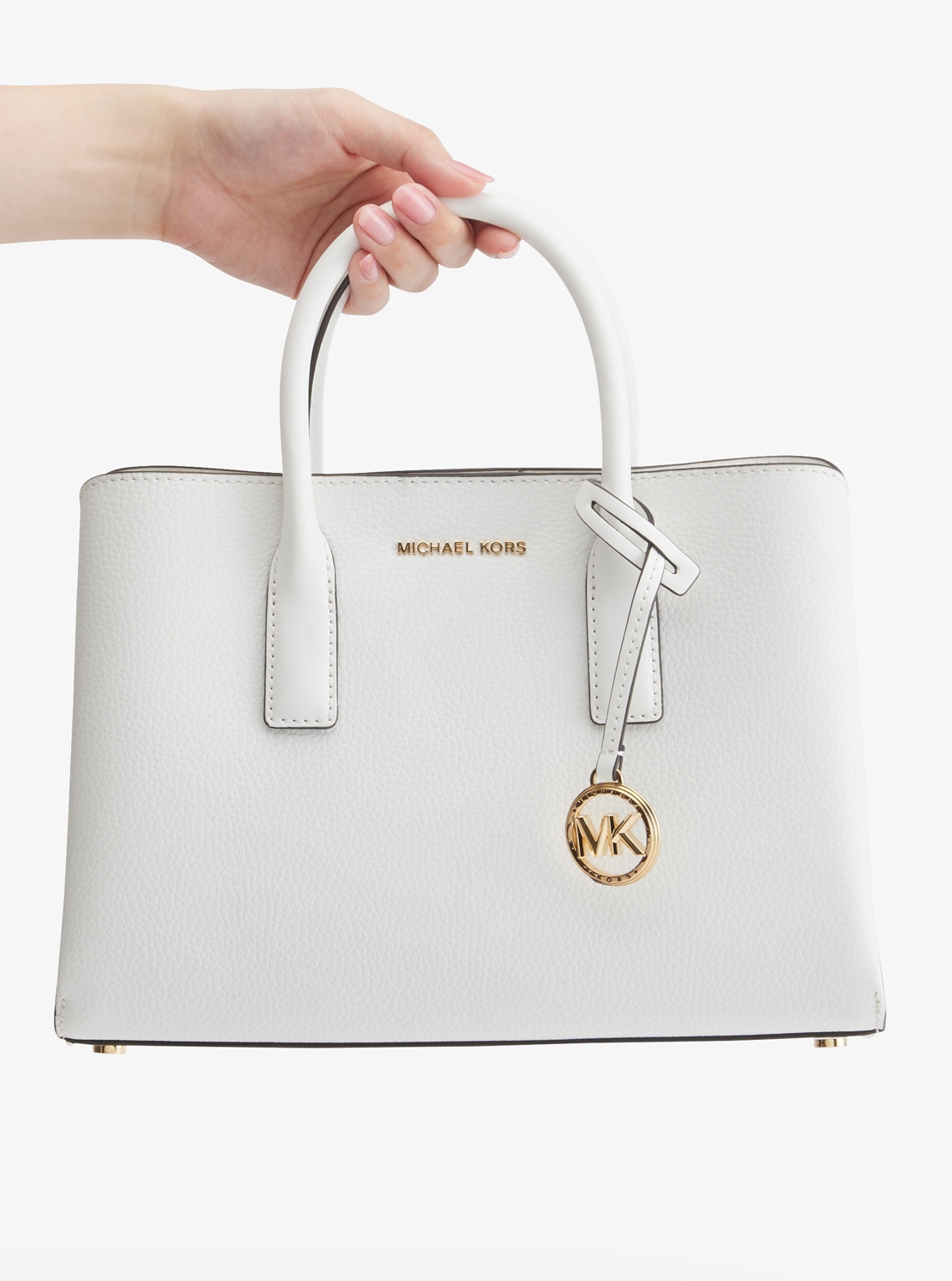 MICHAEL KORS マイケルコース　ペブルレザー　ホワイト MICHAEL KORS マイケルコース ペブルレザー ホワイト - メルカリ