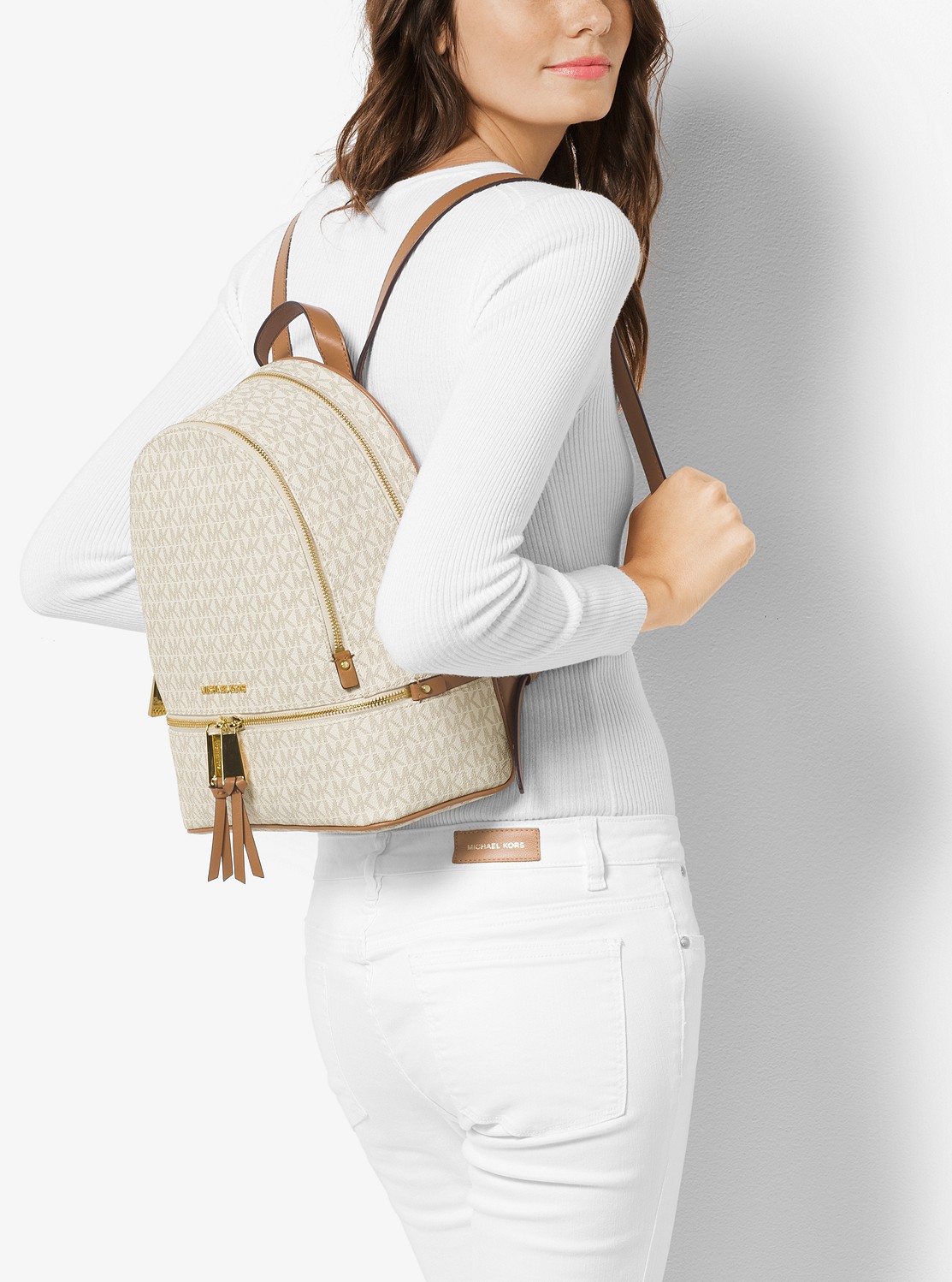 マイケルコースRHEA ZIP スリムバックパック ミディアムバックパック Amazon.co.jp: Michael Kors Rhea Zip ミディアム スリム バック
