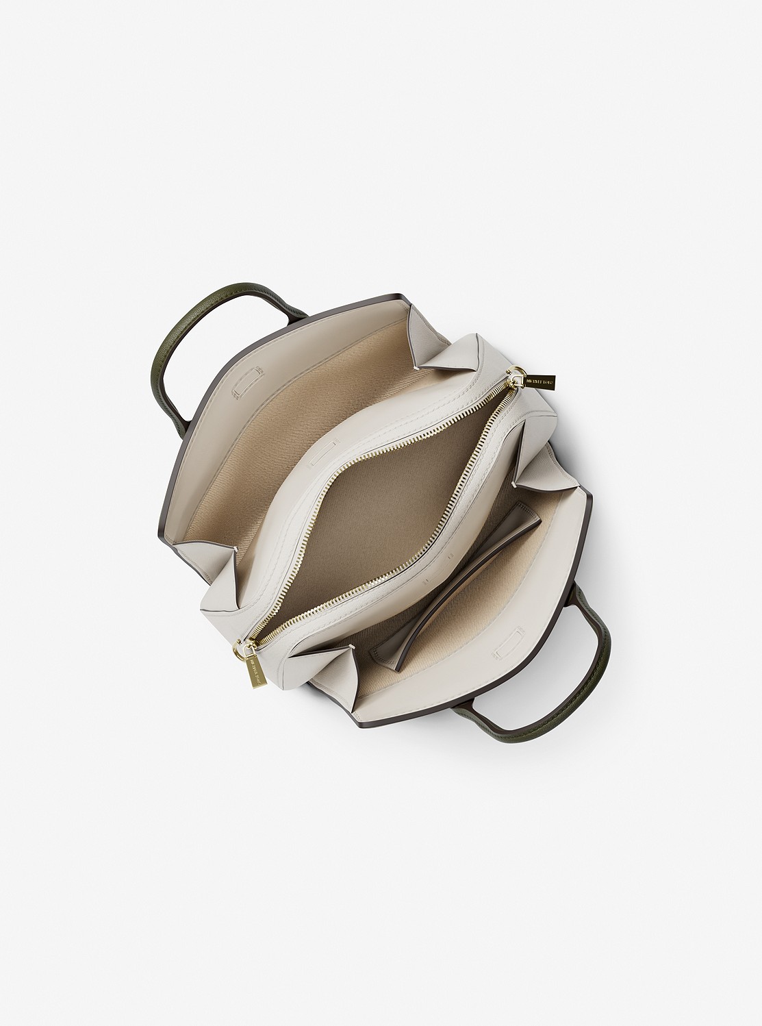 LAILA カラーブロック ぺブルレザー サッチェル スモール