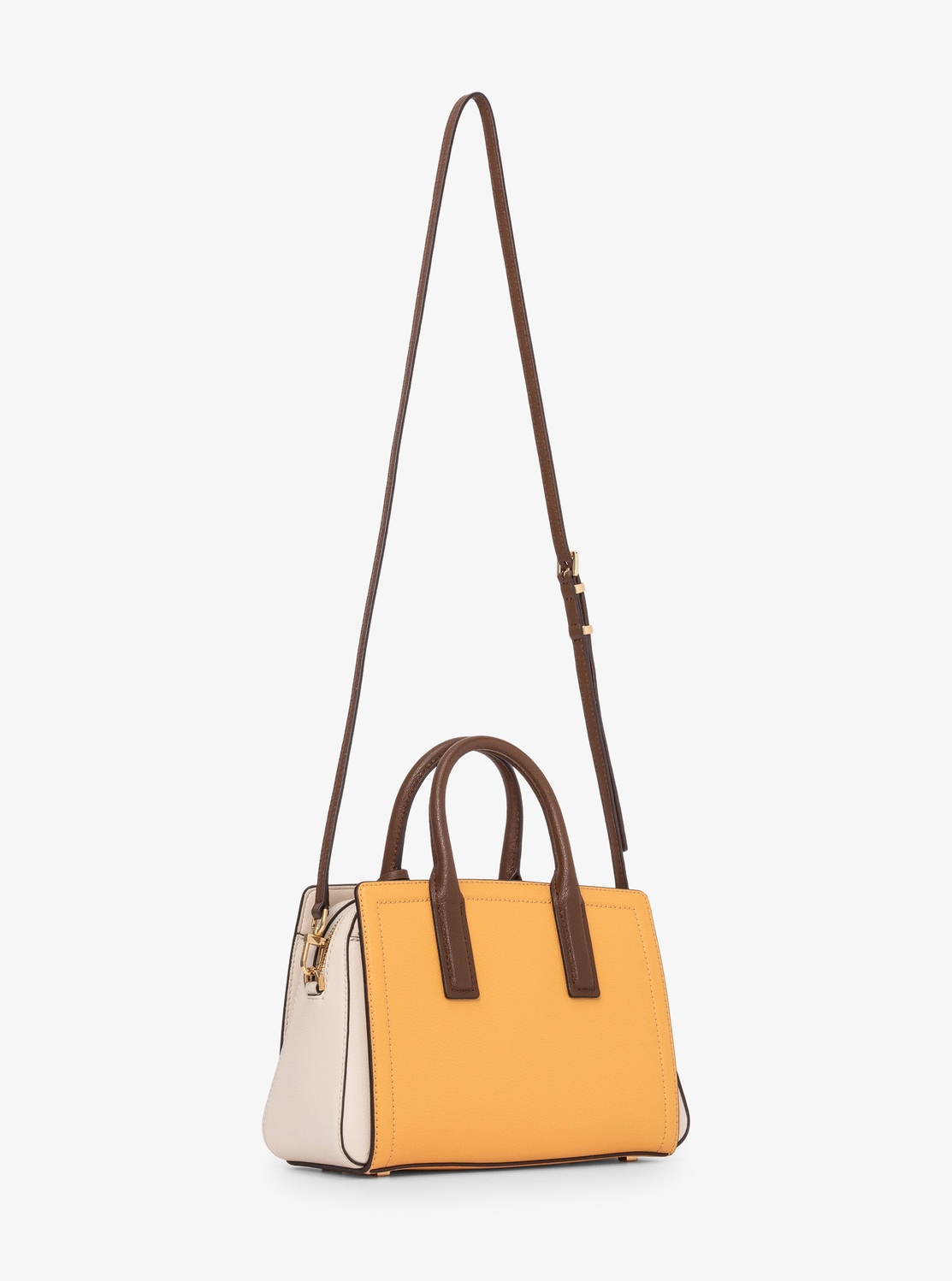 LAILA カラーブロック ぺブルレザー サッチェル スモール