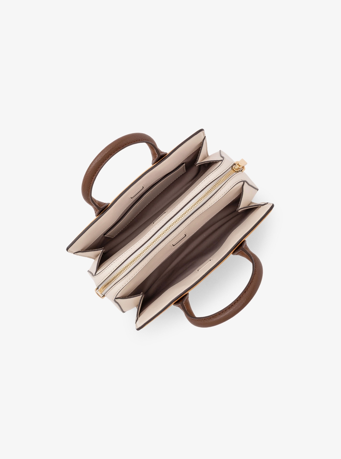 LAILA カラーブロック ぺブルレザー サッチェル スモール