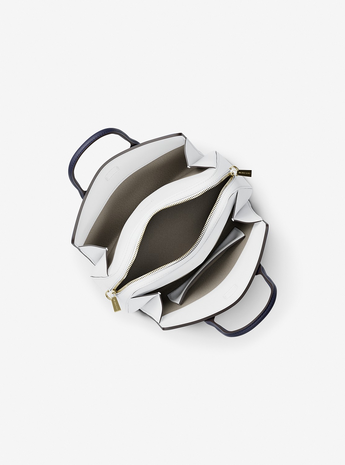 LAILA カラーブロック ぺブルレザー サッチェル スモール