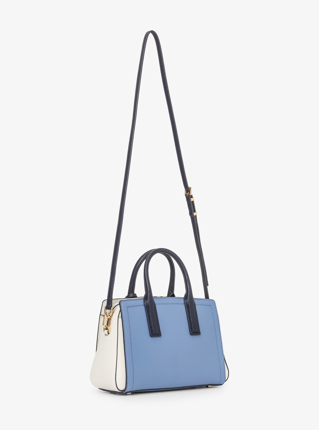 LAILA カラーブロック ぺブルレザー サッチェル スモール