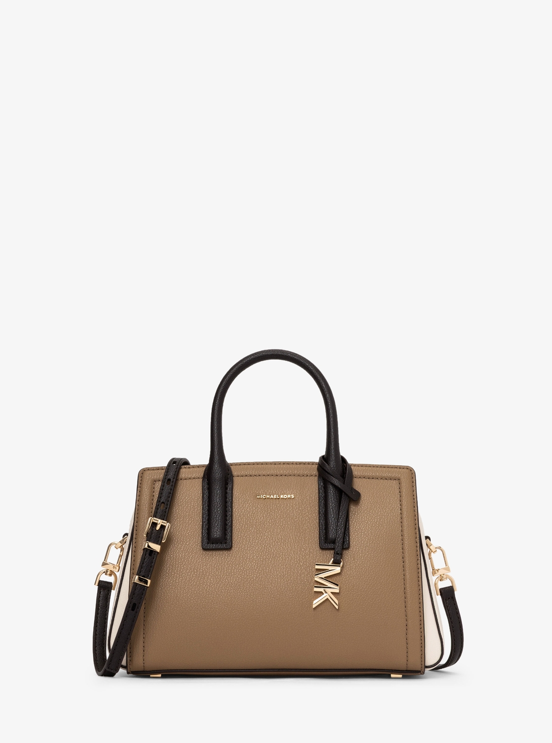 LAILA カラーブロック ぺブルレザー サッチェル スモール