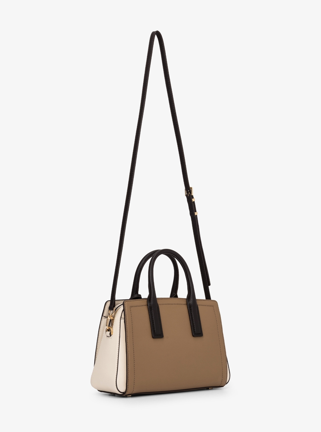 LAILA カラーブロック ぺブルレザー サッチェル スモール