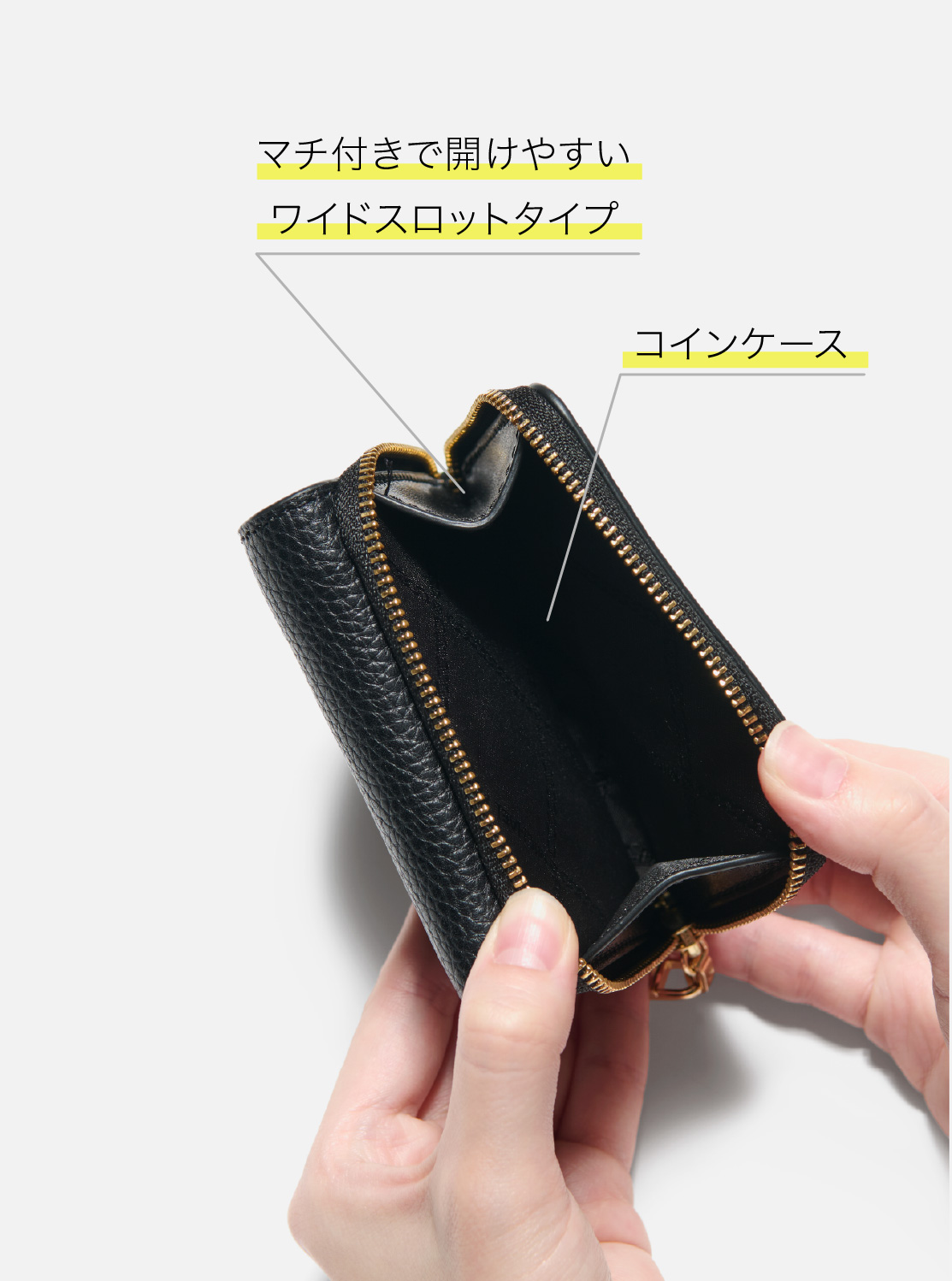 公式アウトレット】EMPIRE ペブルレザー トライフォールド ジップ