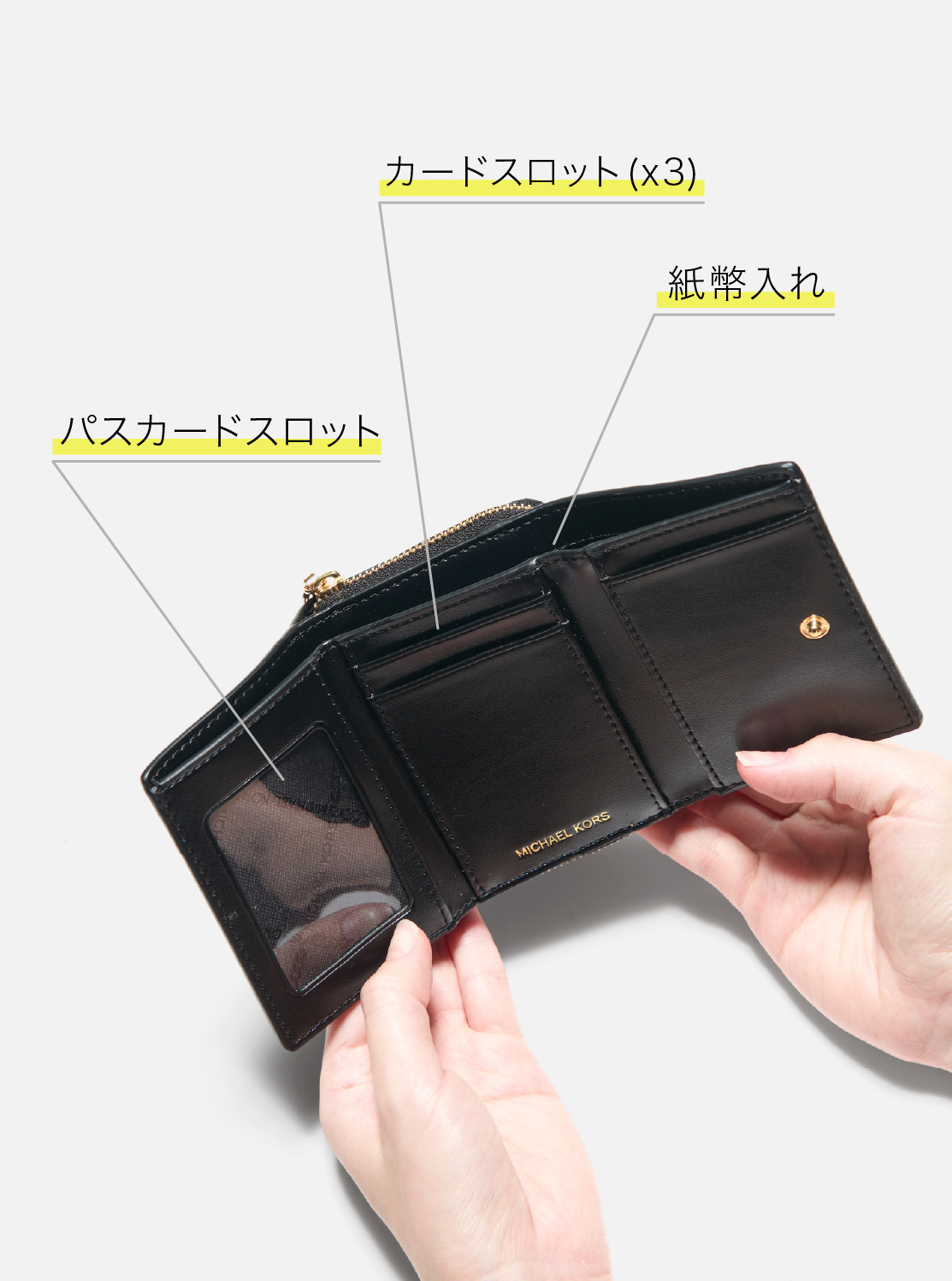 公式アウトレット】EMPIRE ペブルレザー トライフォールド ジップ