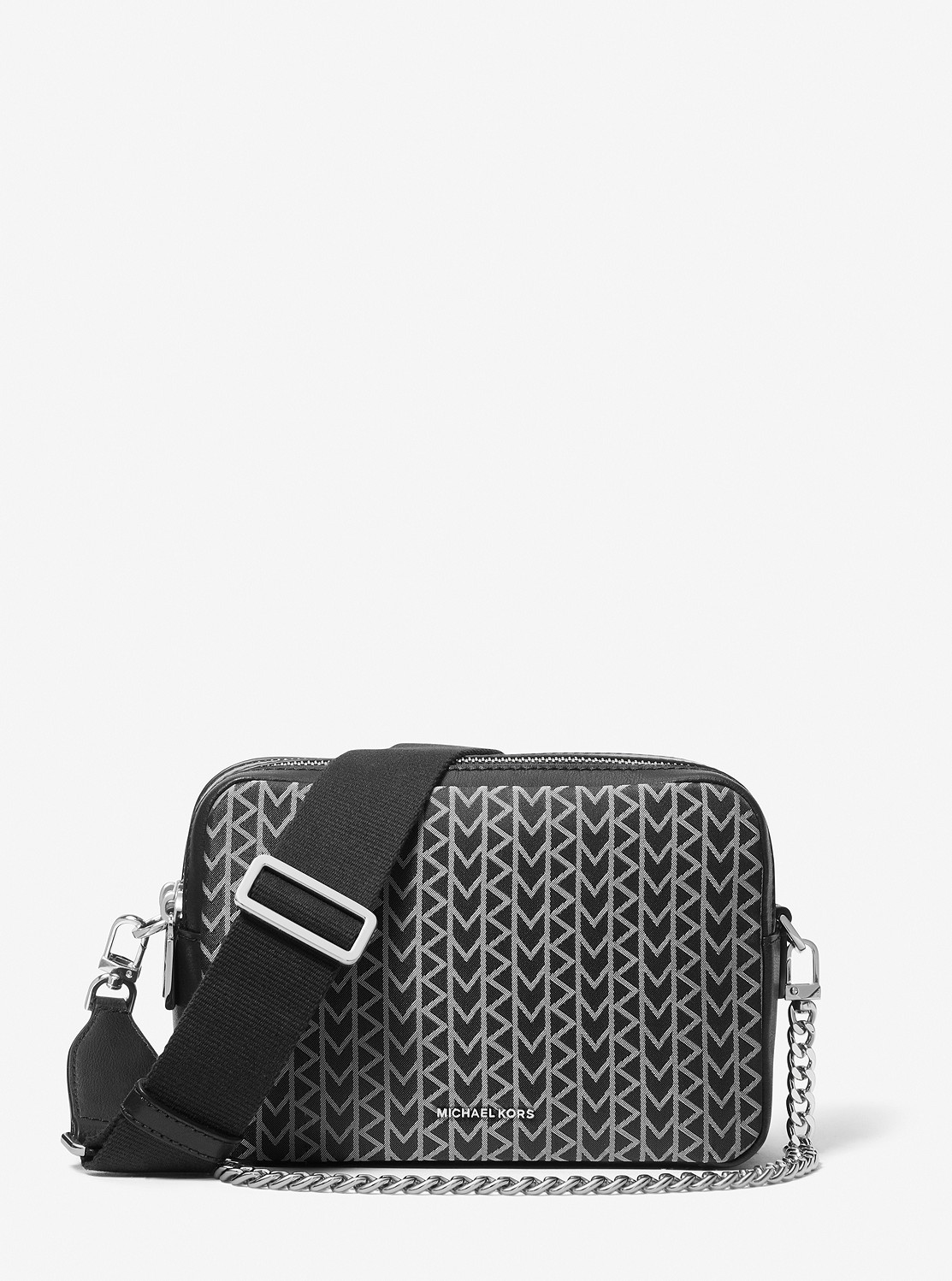 BRYANT MK2000 ロゴ ジャガード ダブルジップ チェーン カメラ クロスボディ ミディアム