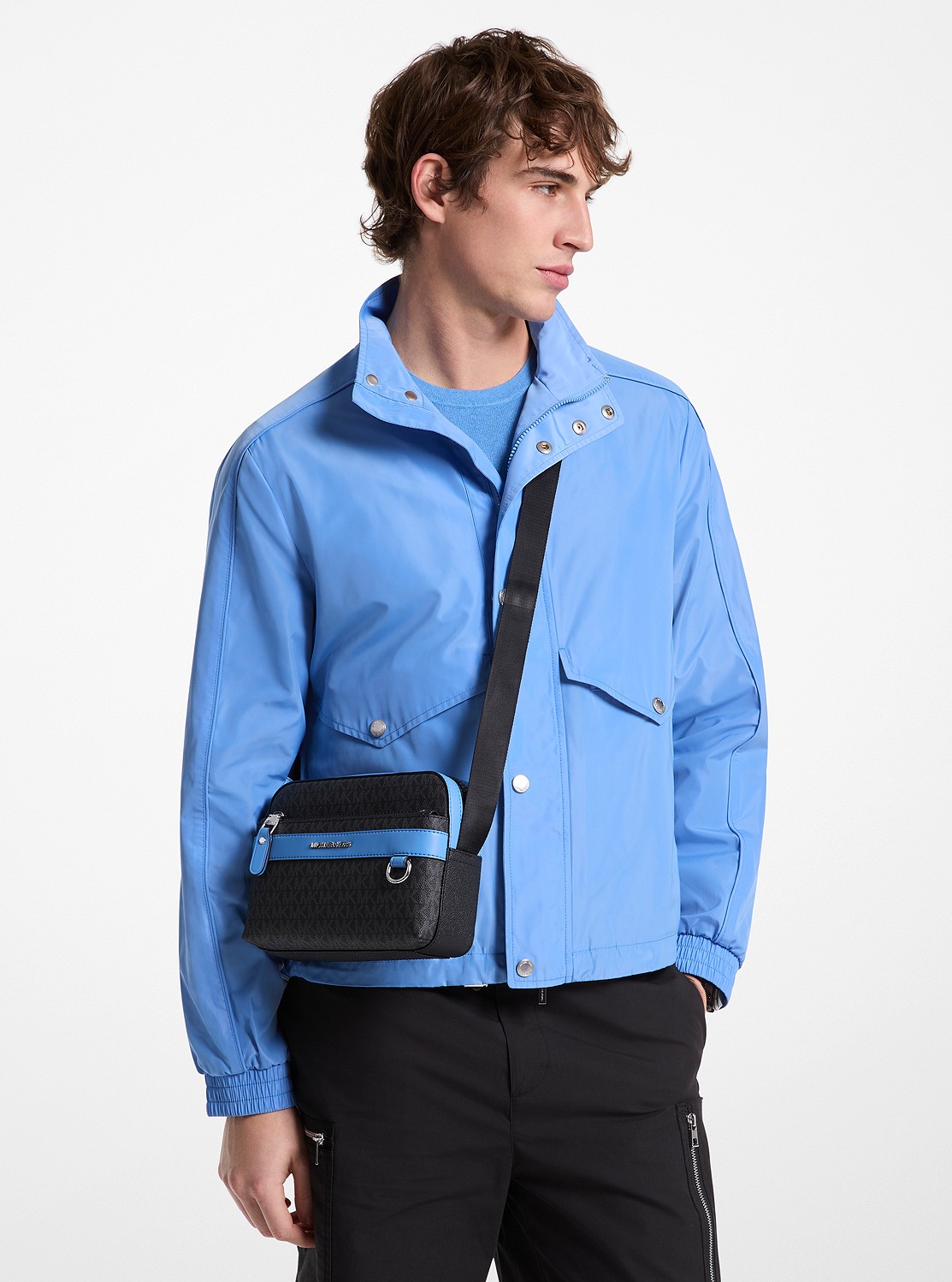 MICHAEL KORS◆Hudson ロゴ ユーティリティ クロスボディバッグ Hudson Pebbled Leather Utility Crossbody Bag | Michael Kors [US]