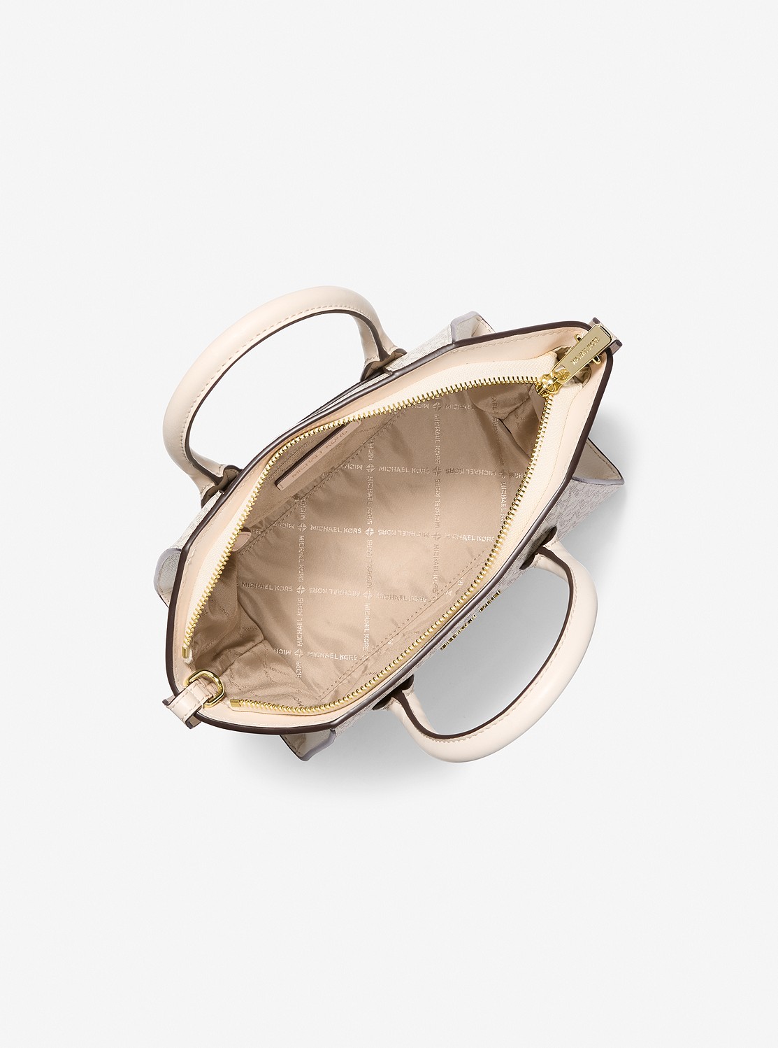 【K】[MICHAEL KORS] 日本未発売 MKシグネチャー柄 レザー 公式アウトレット】AVRIL レザー サッチェル スモール - MK