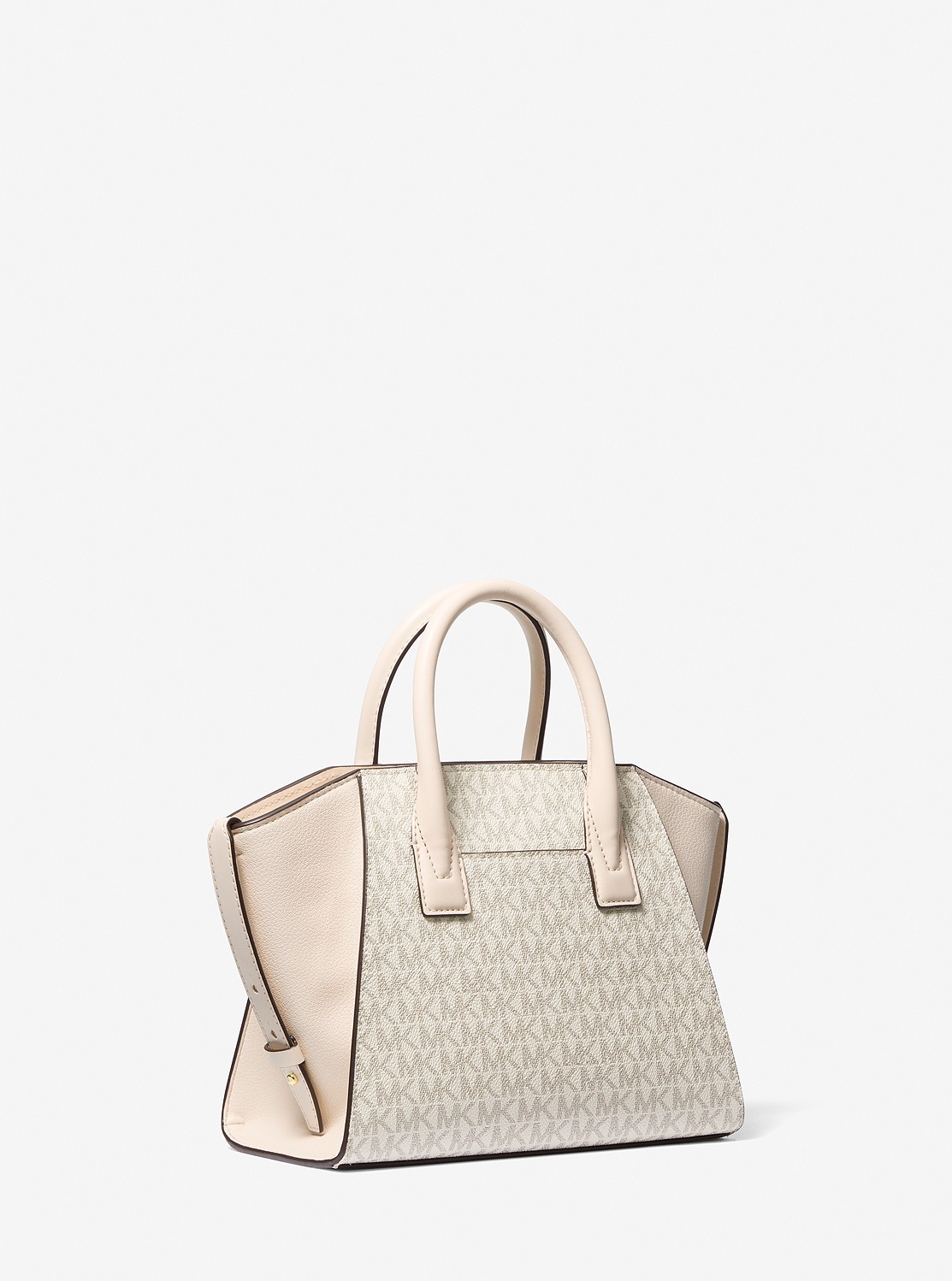 新品 マイケルコース AVRIL レザーサッチェル ショルダーバッグ アイボリー 公式アウトレット】AVRIL レザー サッチェル スモール - MK