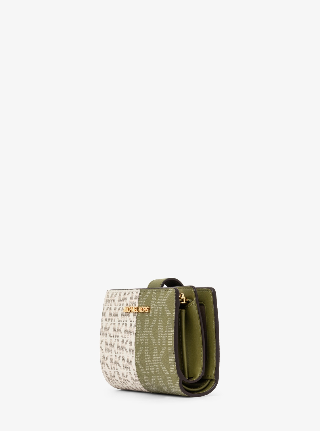 JET SET TRAVEL(ジェット セット トラベル) ツートーン ビルフォールド ジップ コンパクトウォレット ミディアム - MKシグネチャー|マイケル・コース(MICHAEL KORS)公式オンラインアウトレットストア 5