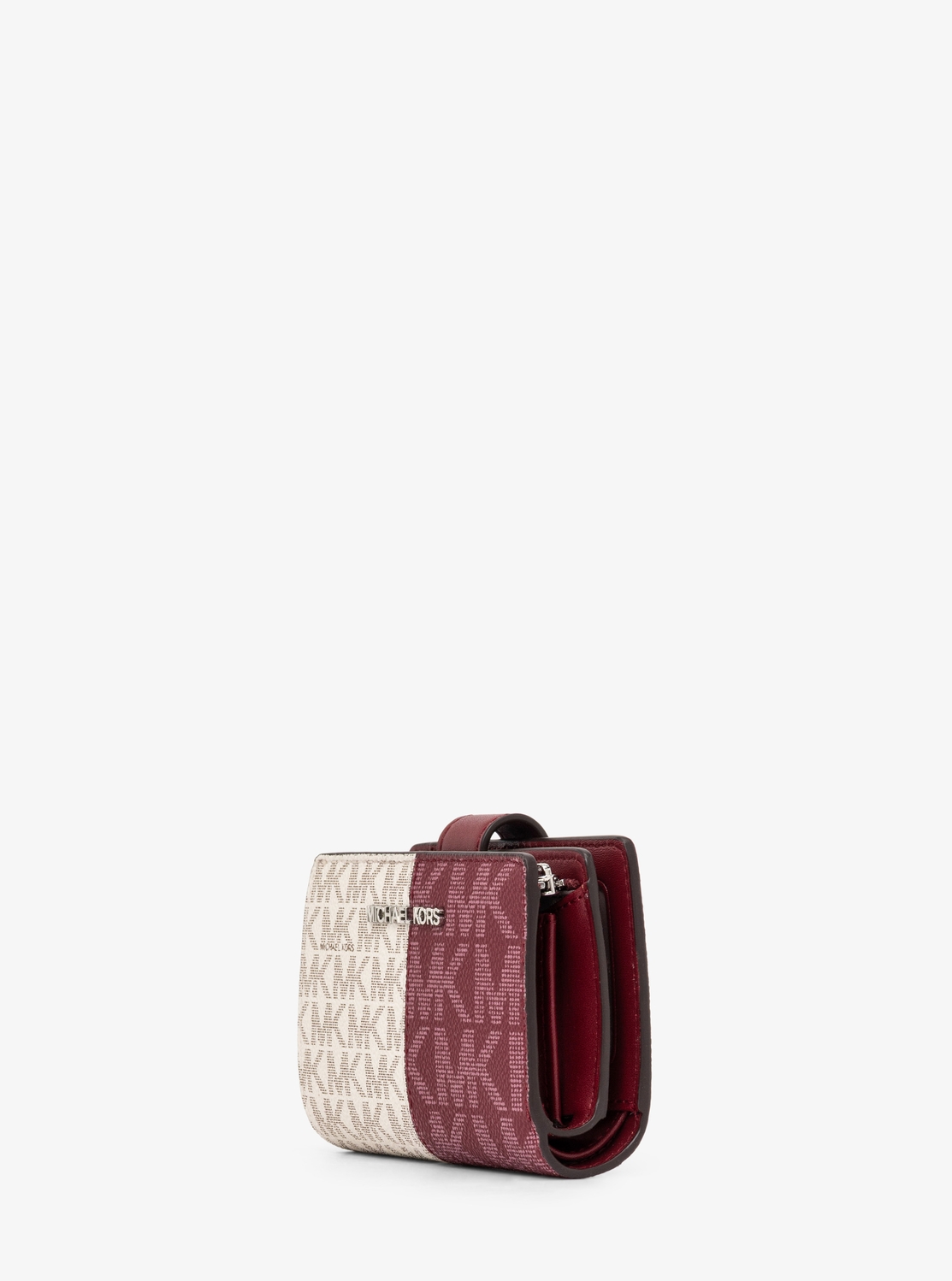 JET SET TRAVEL(ジェット セット トラベル) ツートーン ビルフォールド ジップ コンパクト ウォレット ミディアム - MKシグネチャー|マイケル・コース(MICHAEL KORS)公式オンラインアウトレットストア 5