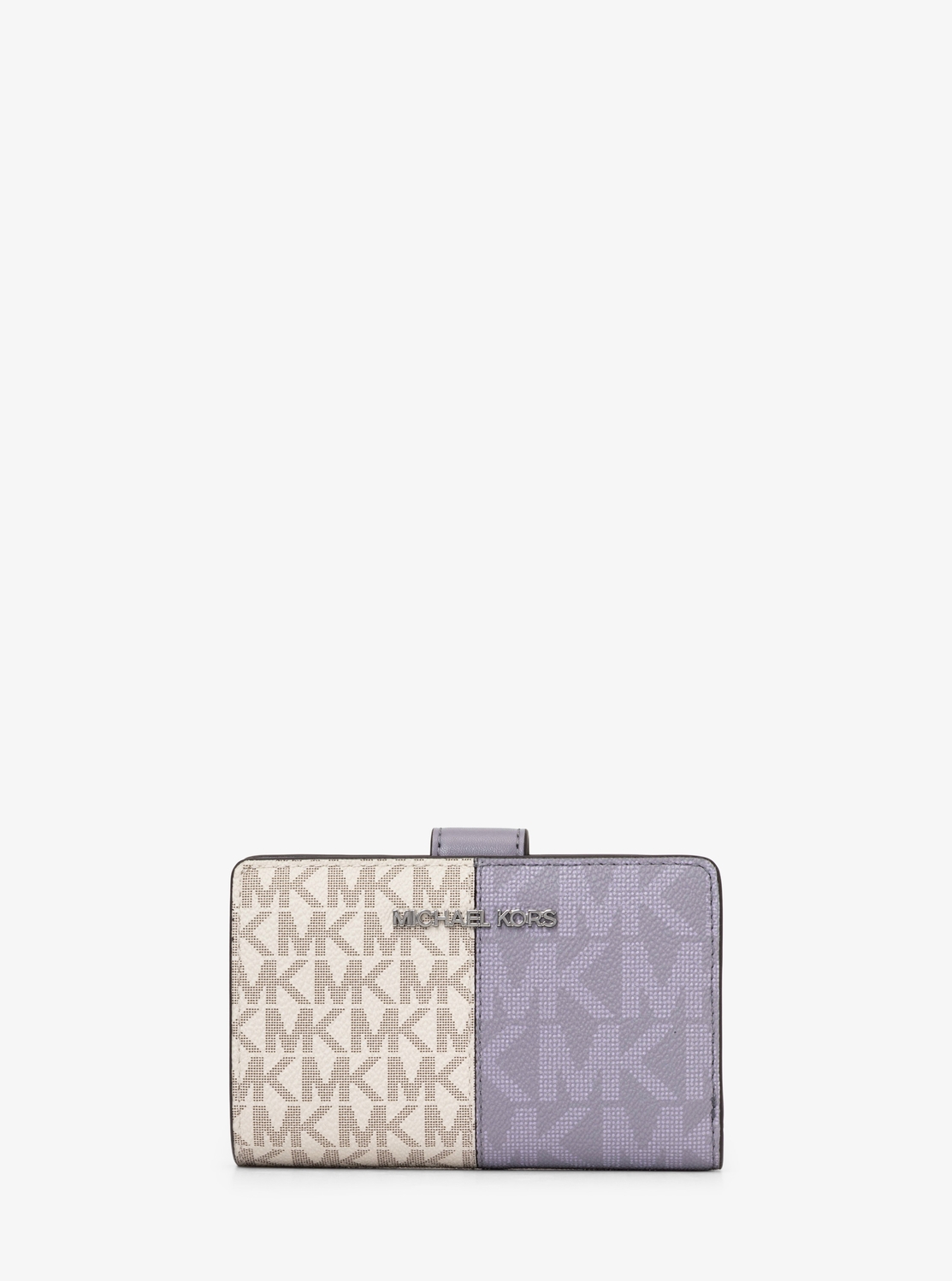 JET SET TRAVEL(ジェット セット トラベル) ツートーン ビルフォールド ジップ コンパクト ウォレット ミディアム - MKシグネチャー|マイケル・コース(MICHAEL KORS)公式オンラインアウトレットストア