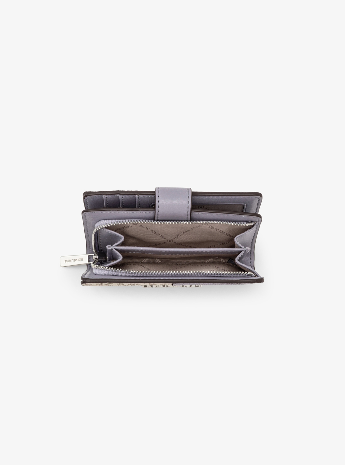 JET SET TRAVEL(ジェット セット トラベル) ツートーン ビルフォールド ジップ コンパクト ウォレット ミディアム - MKシグネチャー|マイケル・コース(MICHAEL KORS)公式オンラインアウトレットストア 4