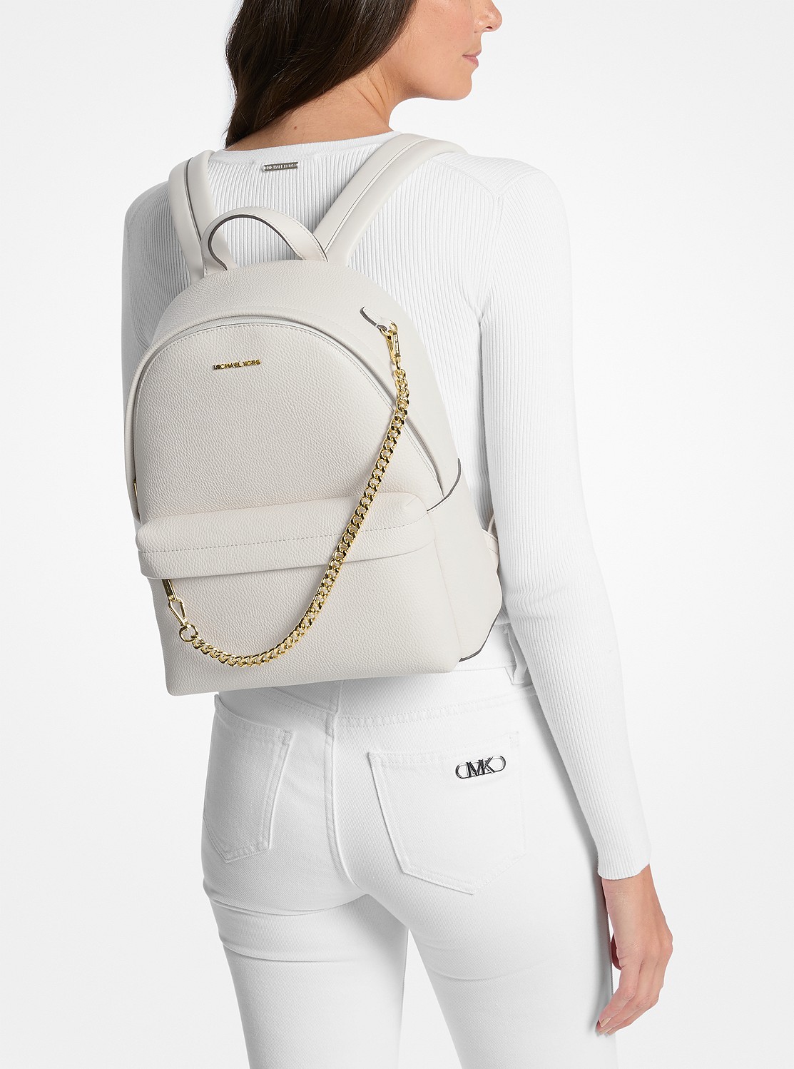マイケルコース SLATER MD バックパック リュック 美品 公式アウトレット】SLATER チェーン バックパック ミディアム