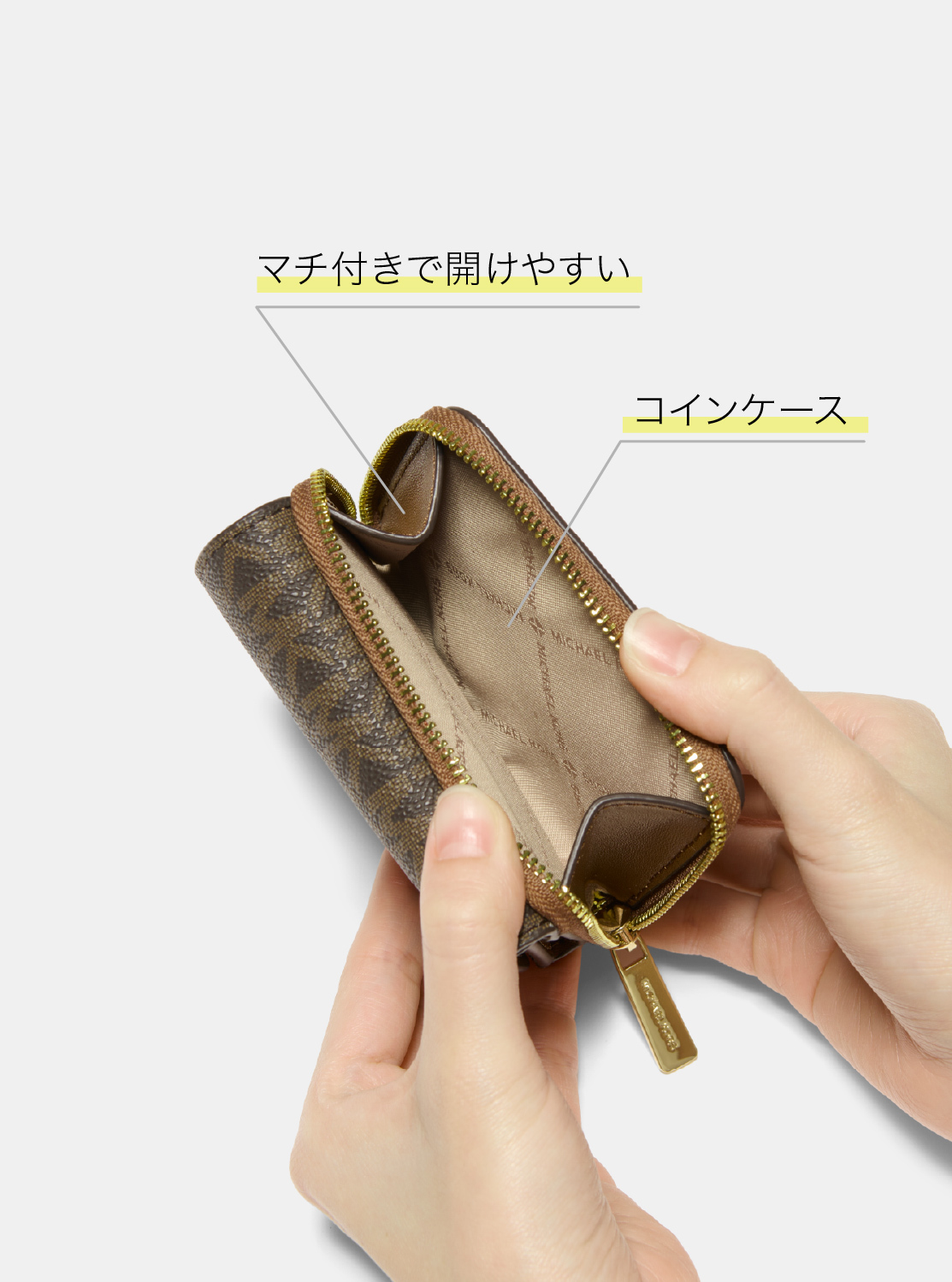 JET SET TRAVEL ミッド ジップウォレット スモール - MKシグネチャー