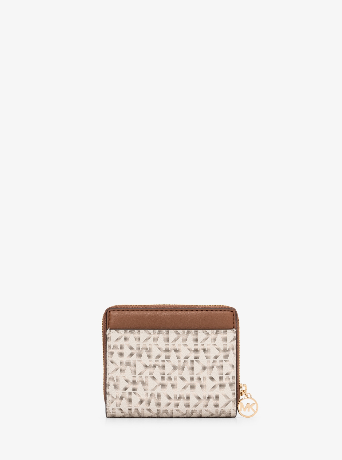 【math 】MICHAEL KORS ジップチャームウォレット ブラウン 公式アウトレット】JET SET TRAVEL ジップ チャーム ウォレット