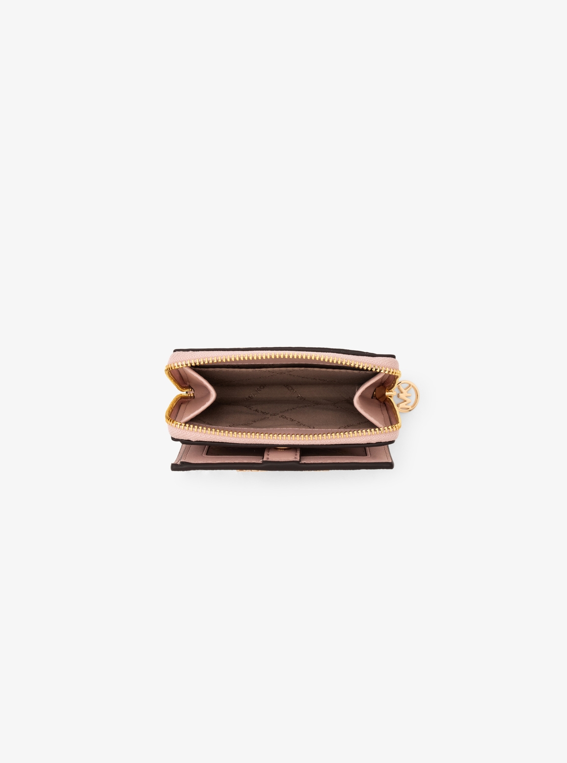 【math 】MICHAEL KORS ジップチャームウォレット ブラウン 公式アウトレット】JET SET TRAVEL ビルフォールド ジップアラウンド