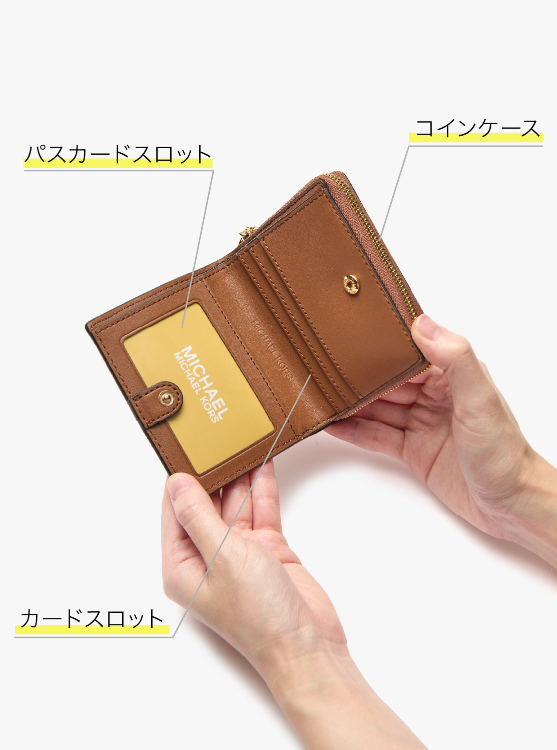 マイケルページ 公式アウトレット】GREENWICH タブ ジップアラウンド ウォレット