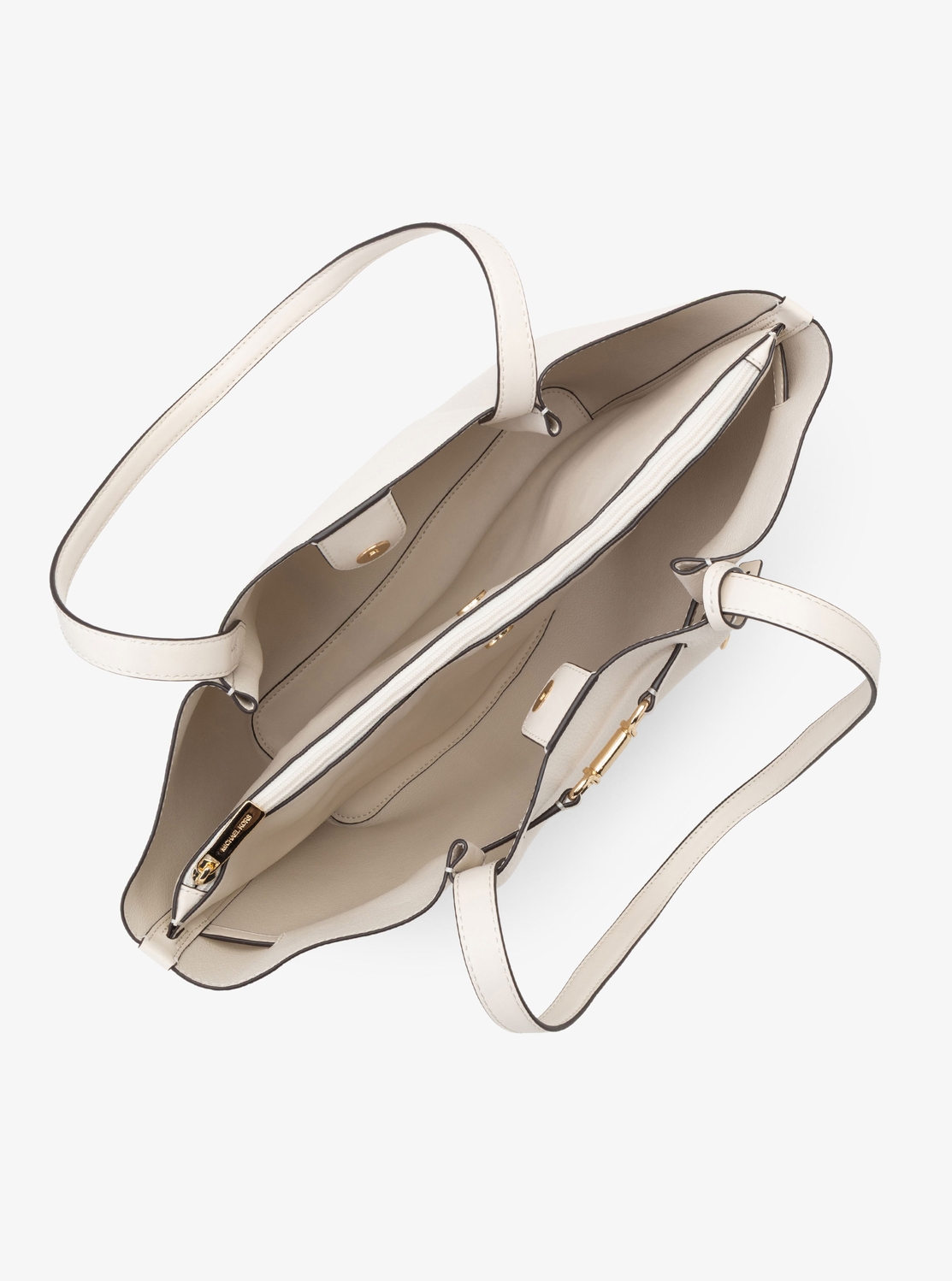 CARSON ペブルレザー センタージップ EW トート ラージ