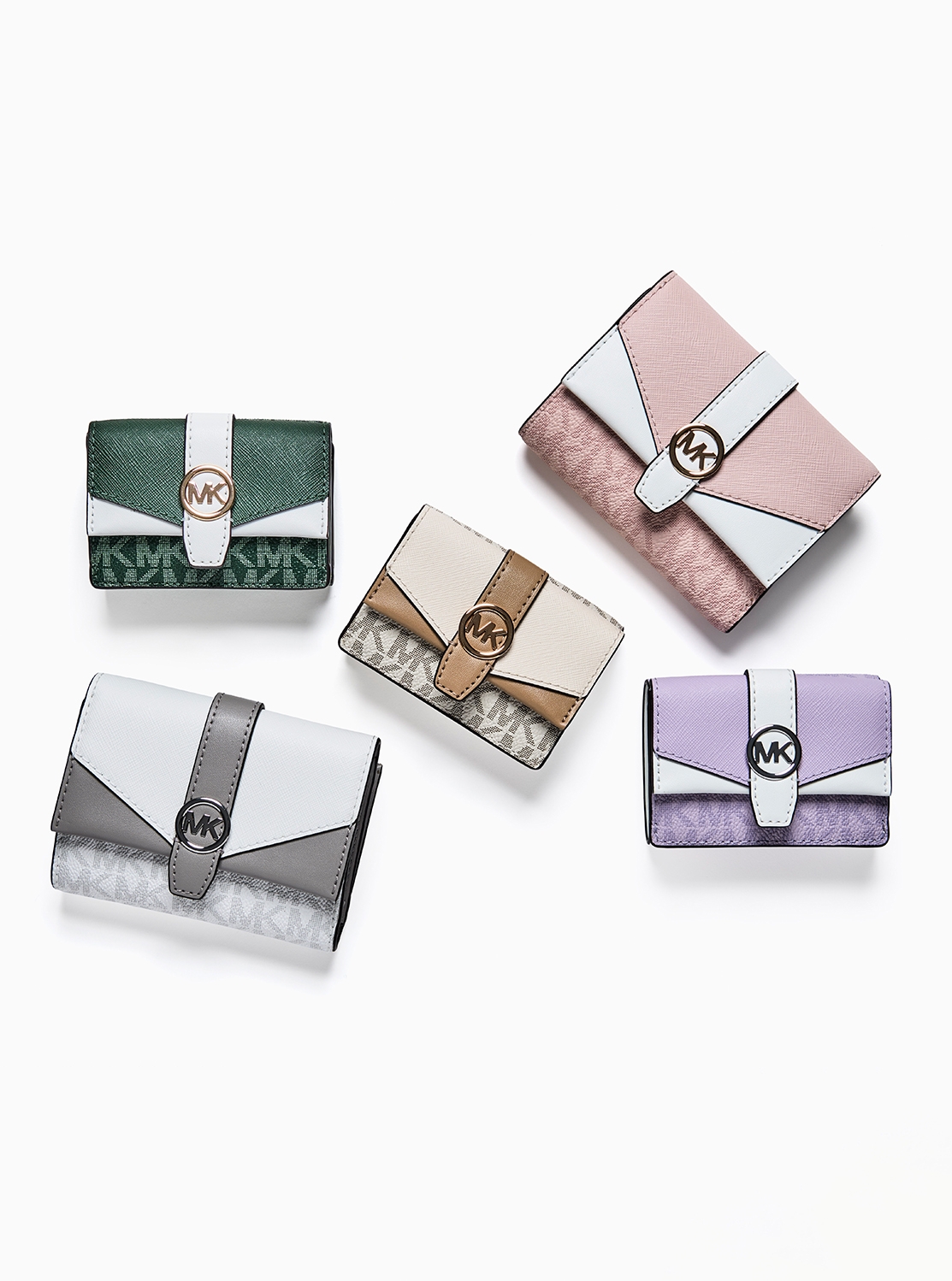 GREENWICH エンベロープ トライフォールド ウォレット ミディアム - MKシグネチャー