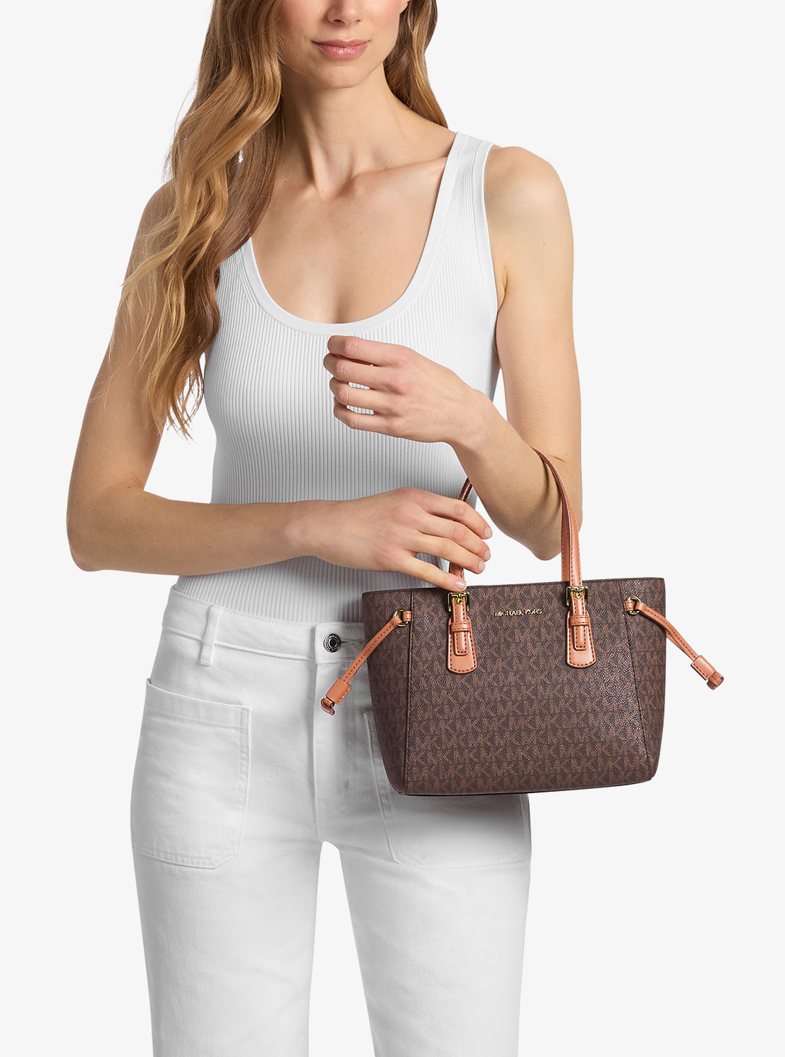 VOYAGER コンバーチブル トップジップ トート エクストラスモール - MKシグネチャー