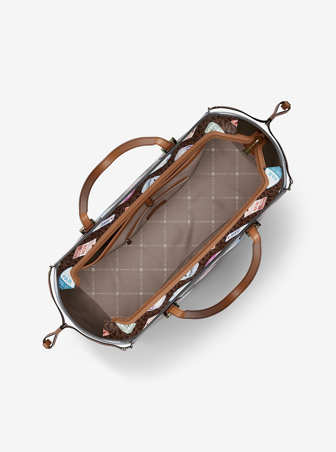 VOYAGER エンベリッシュ プリント MF トップジップ トート ラージ - MKシグネチャー