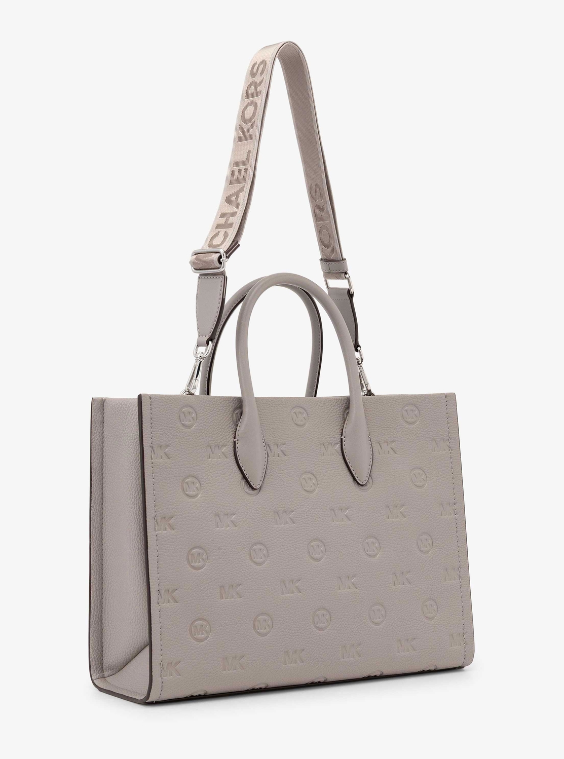 ★美品★MICHAEL KORS MIRELLA EW グレートート 公式アウトレット】MIRELLA ロゴ デボス EW トート ミディアム