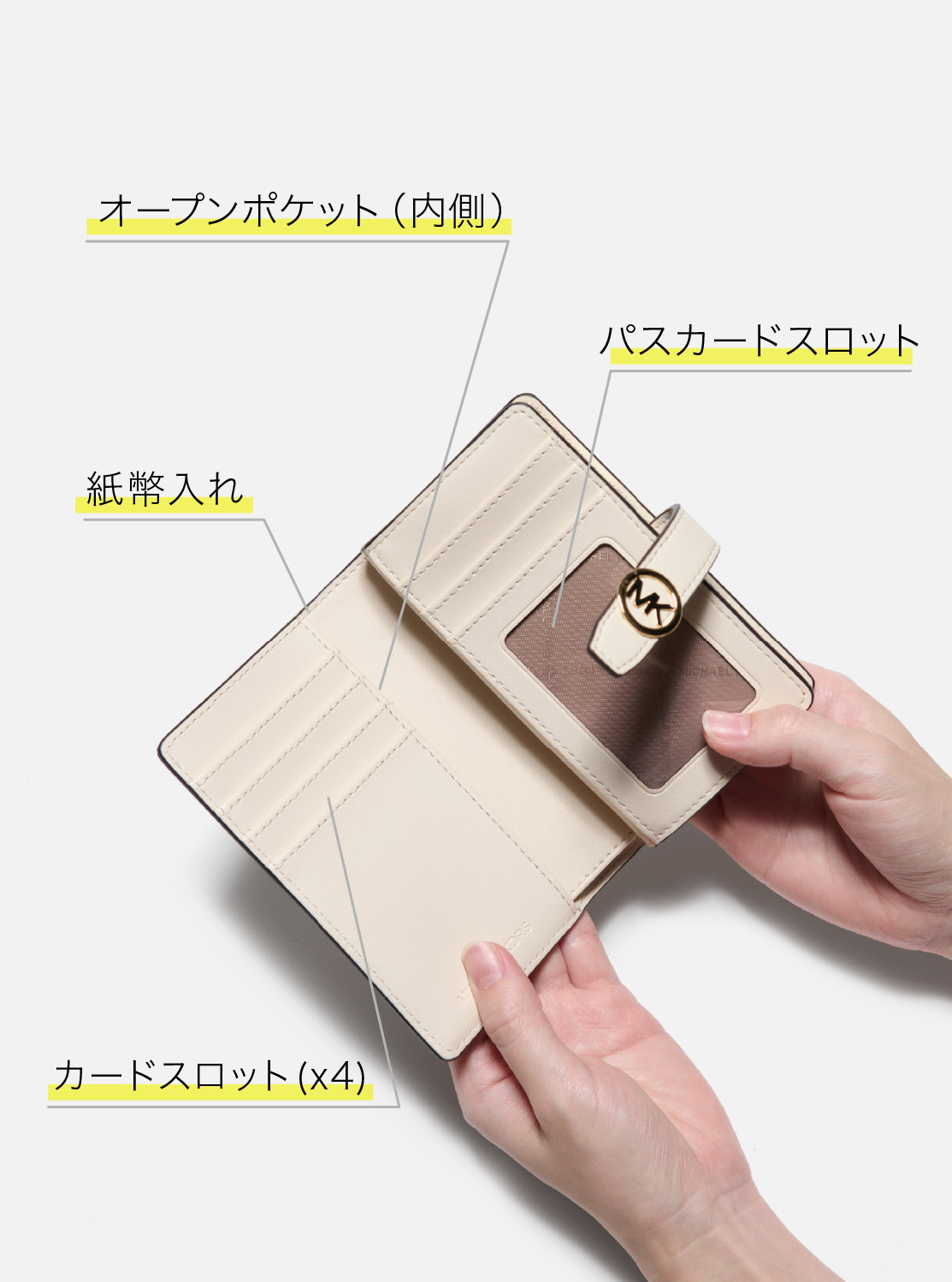 【日本限定】GREENWICH ジップアラウンド タブ ウォレット ミディアム - MKシグネチャー
