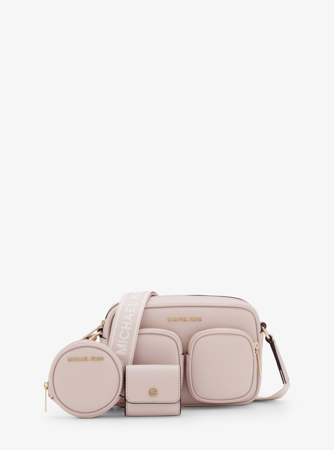 即発可 MICHAEL KORS レザー クロスボディウィズテックアタッチ 公式アウトレット】JET SET ITEM レザー クロスボディ ウィズ