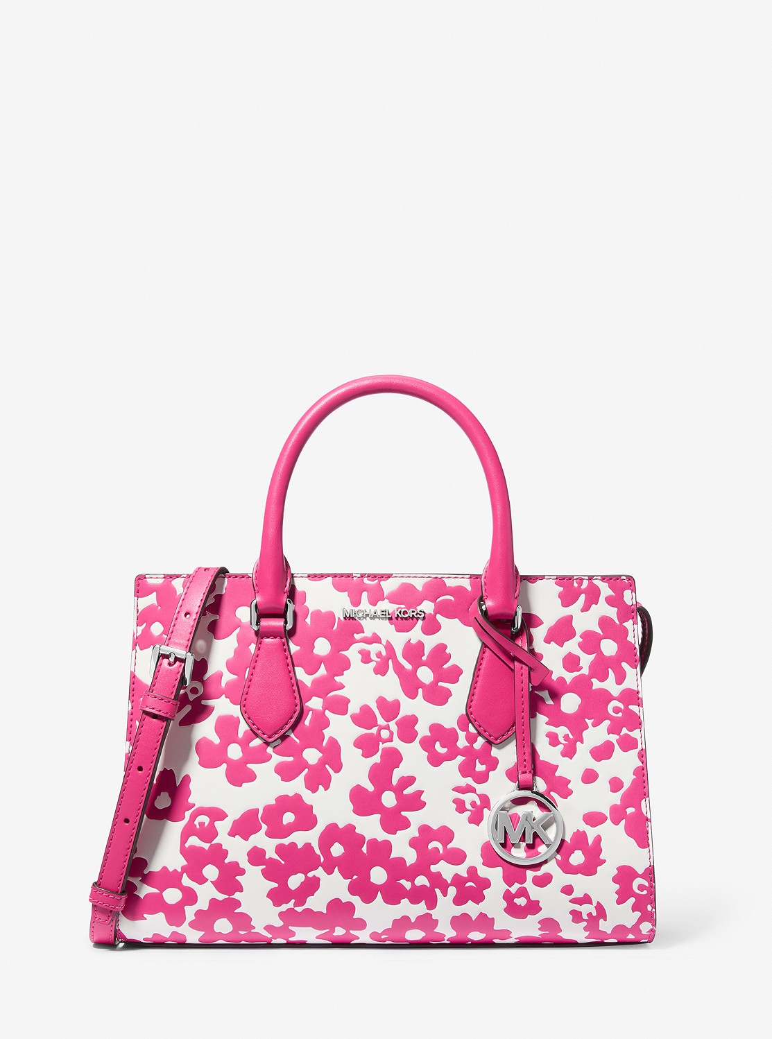 MICHAEL KORS SHEILA シークイン フローラ サッチェル M Sheila Medium Logo Satchel | Michael Kors [US]
