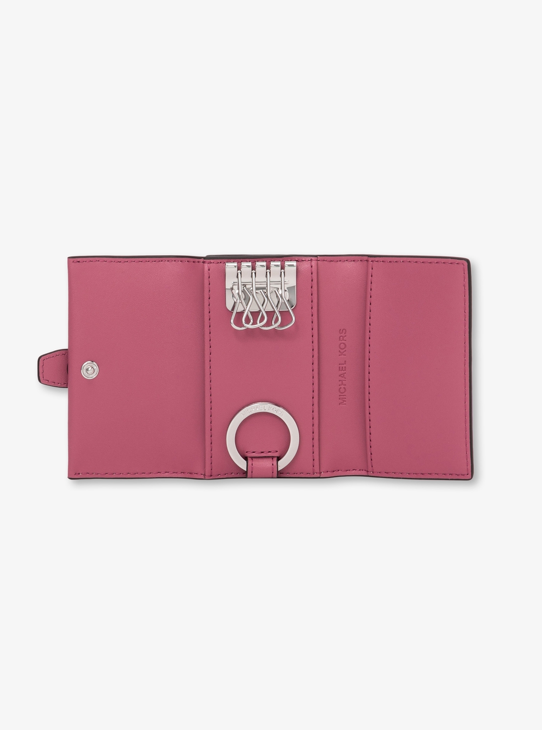 新品 マイケルコース シグネチャーレッド キーケース 財布 公式アウトレット】GREENWICH フラップ キーケース スモール - MK