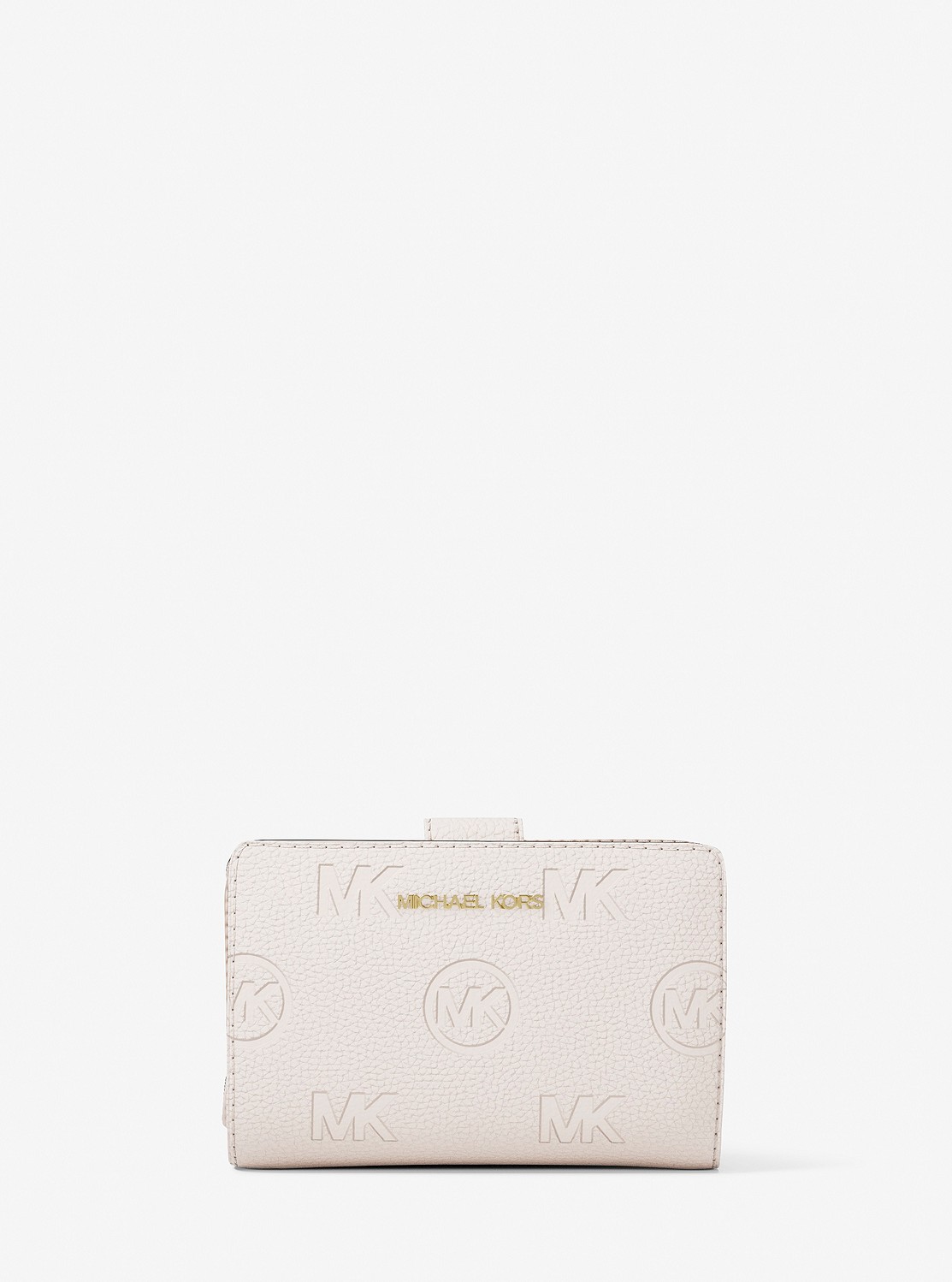 MICHAEL KORS 三つ折り財布　ホワイト 公式アウトレット】JET SET TRAVEL ロゴ デボス ビルフォールド ジップ