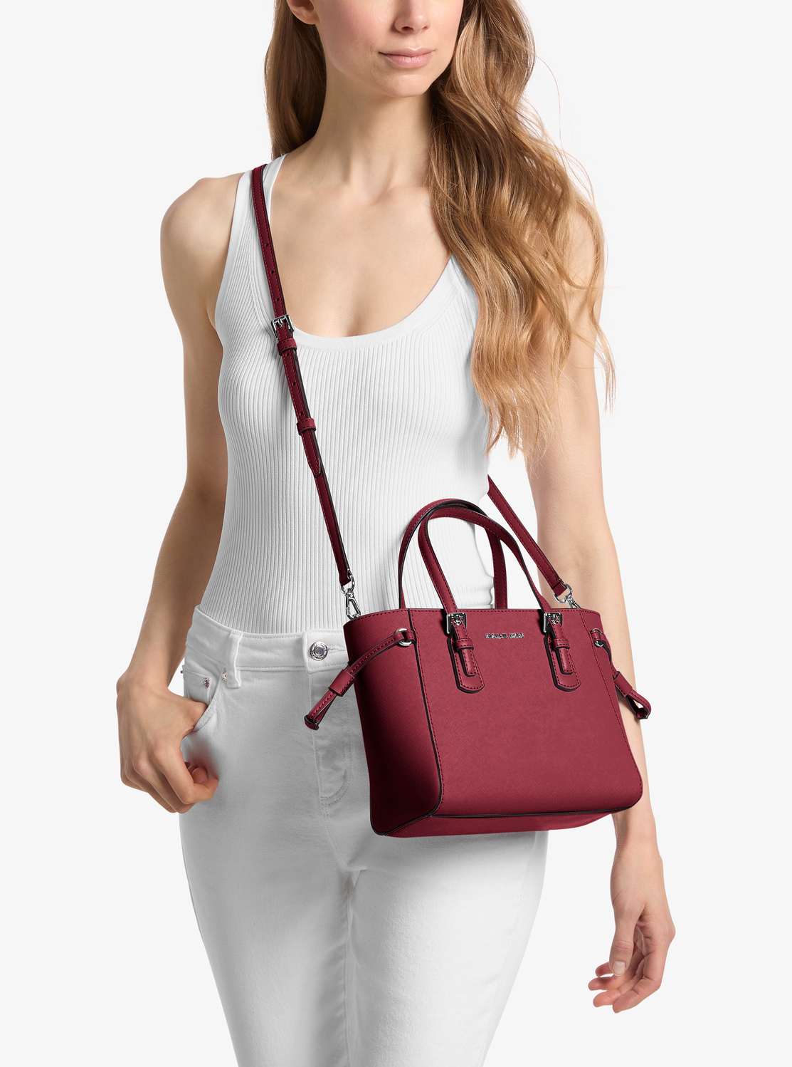 VOYAGER(ボイジャー) ぺブルレザー コンバーチブル クロスボディバッグ エキストラスモール|マイケル・コース(MICHAEL KORS)公式オンラインアウトレットストア 4