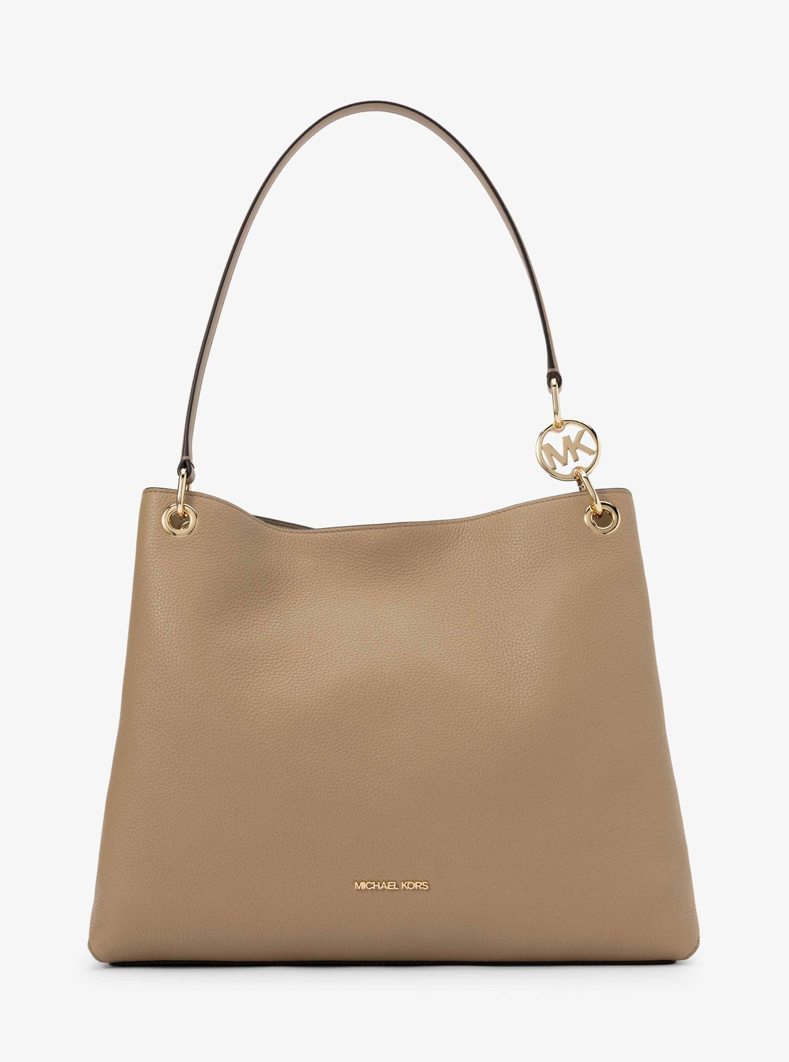 CHRISTINA ぺブル レザー トリプル ガセット ショルダー トート ラージ