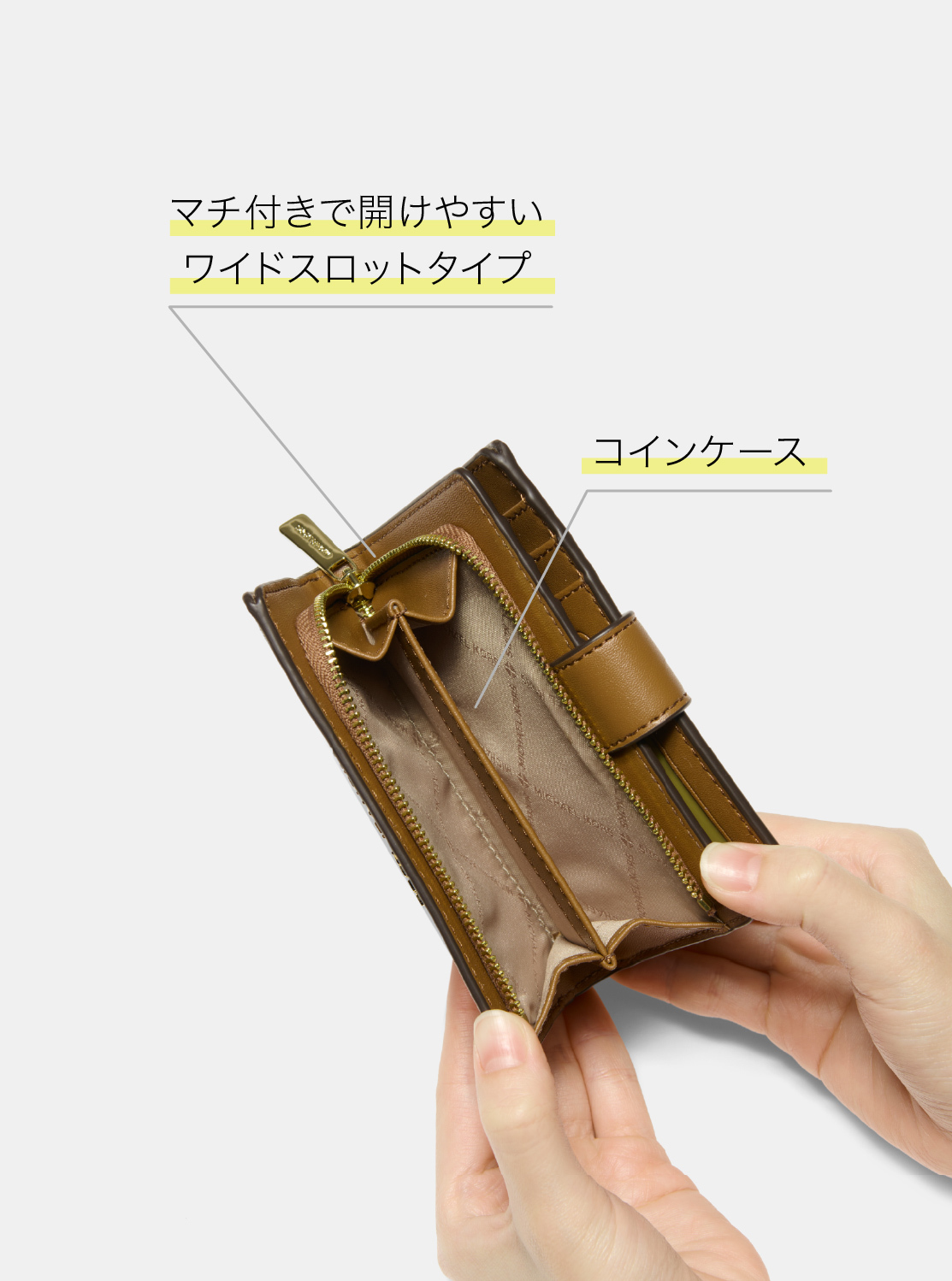 JET SET TRAVEL ビルフォールド ジップ コンパクトウォレット ミディアム - MKシグネチャー
