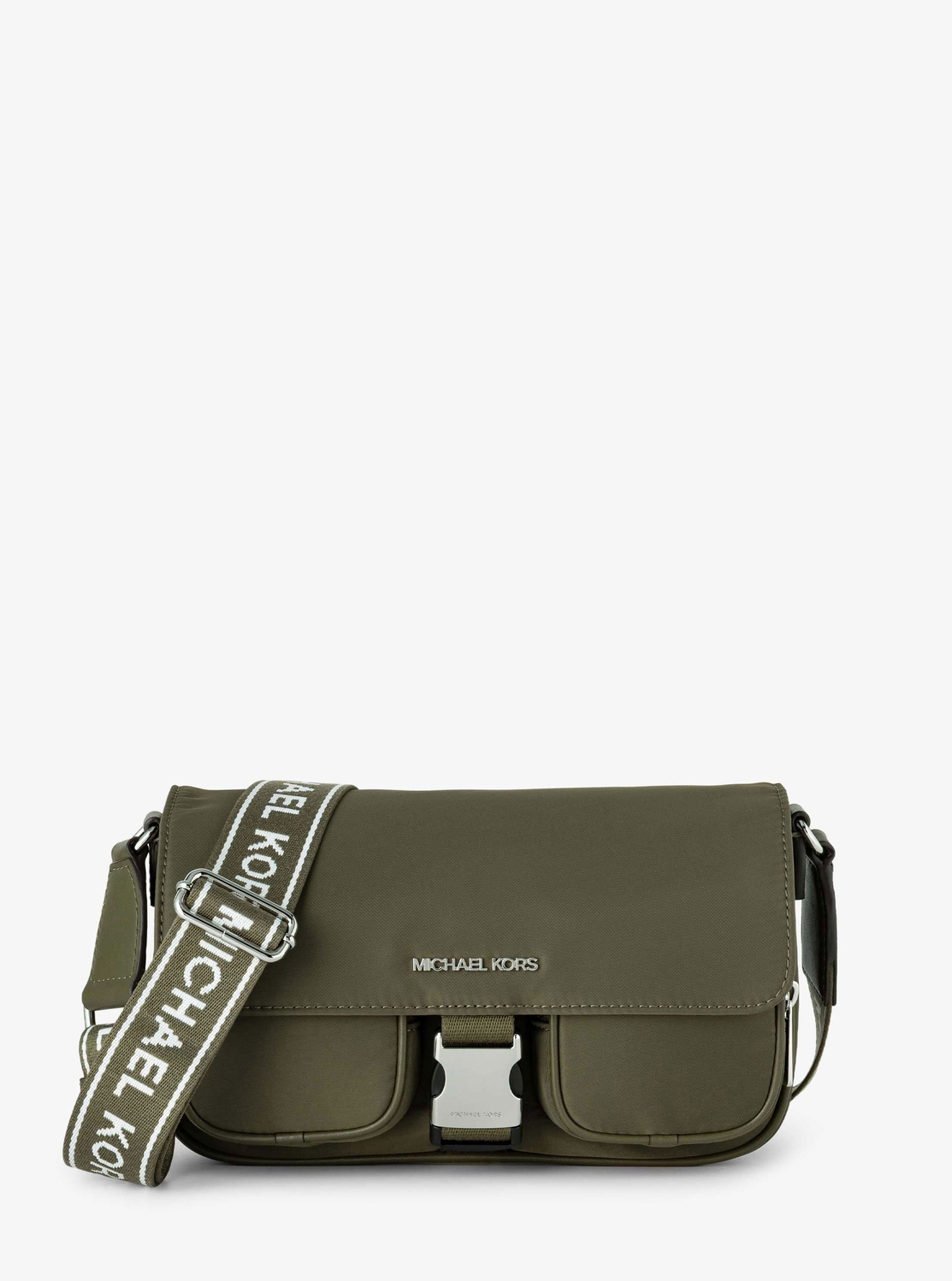 Michael Kors☆ ナイロン・スマートフォン・クロスボディー 新品MICHAELKORSJET SET ナイロンギャバジンス マートフォン