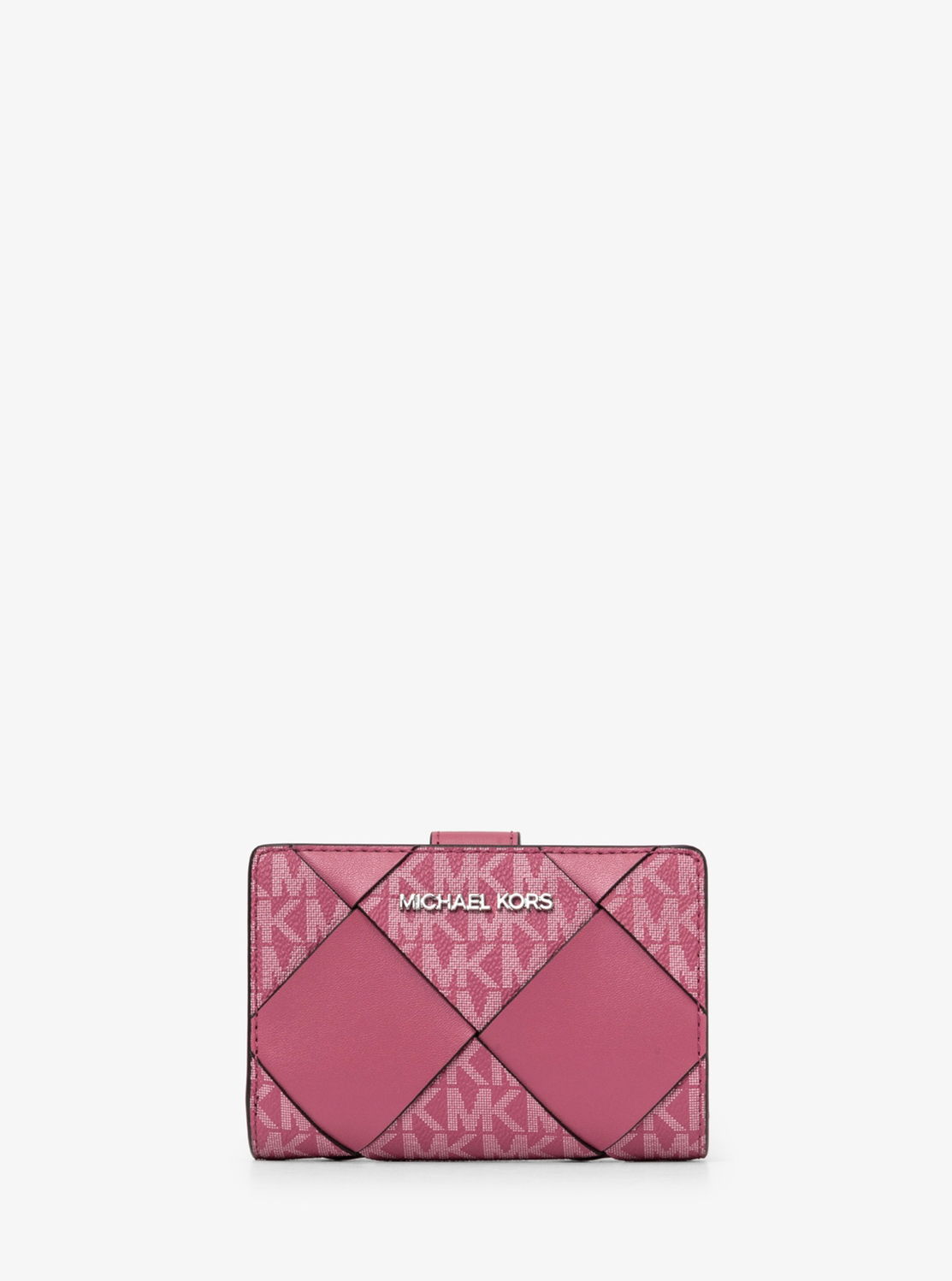 JET SET TRAVEL ウーヴン ビルフォールド ジップ コンパクト ウォレット ミディアム - MKシグネチャー